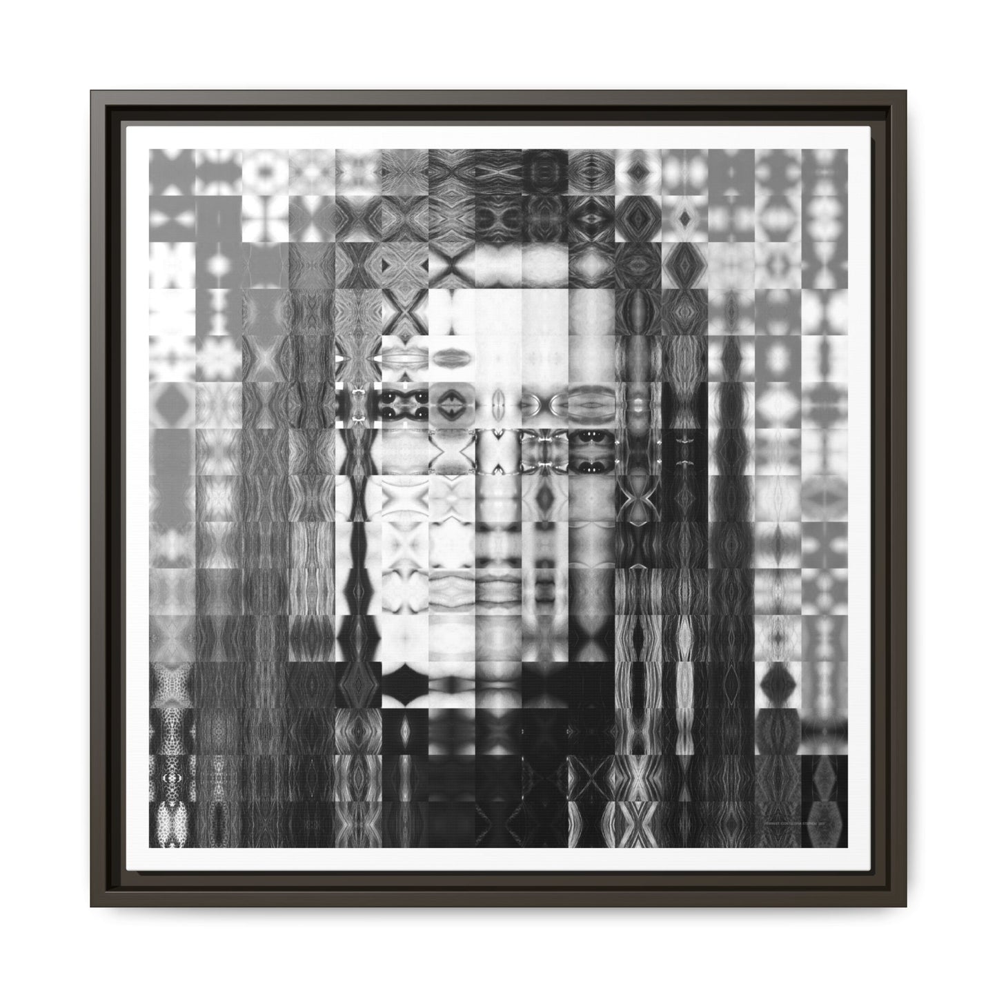 Feminist Icon Gloria Steinem Abstract Portrait Collage Art — Matte Canvas, Framed (Multi-color options)