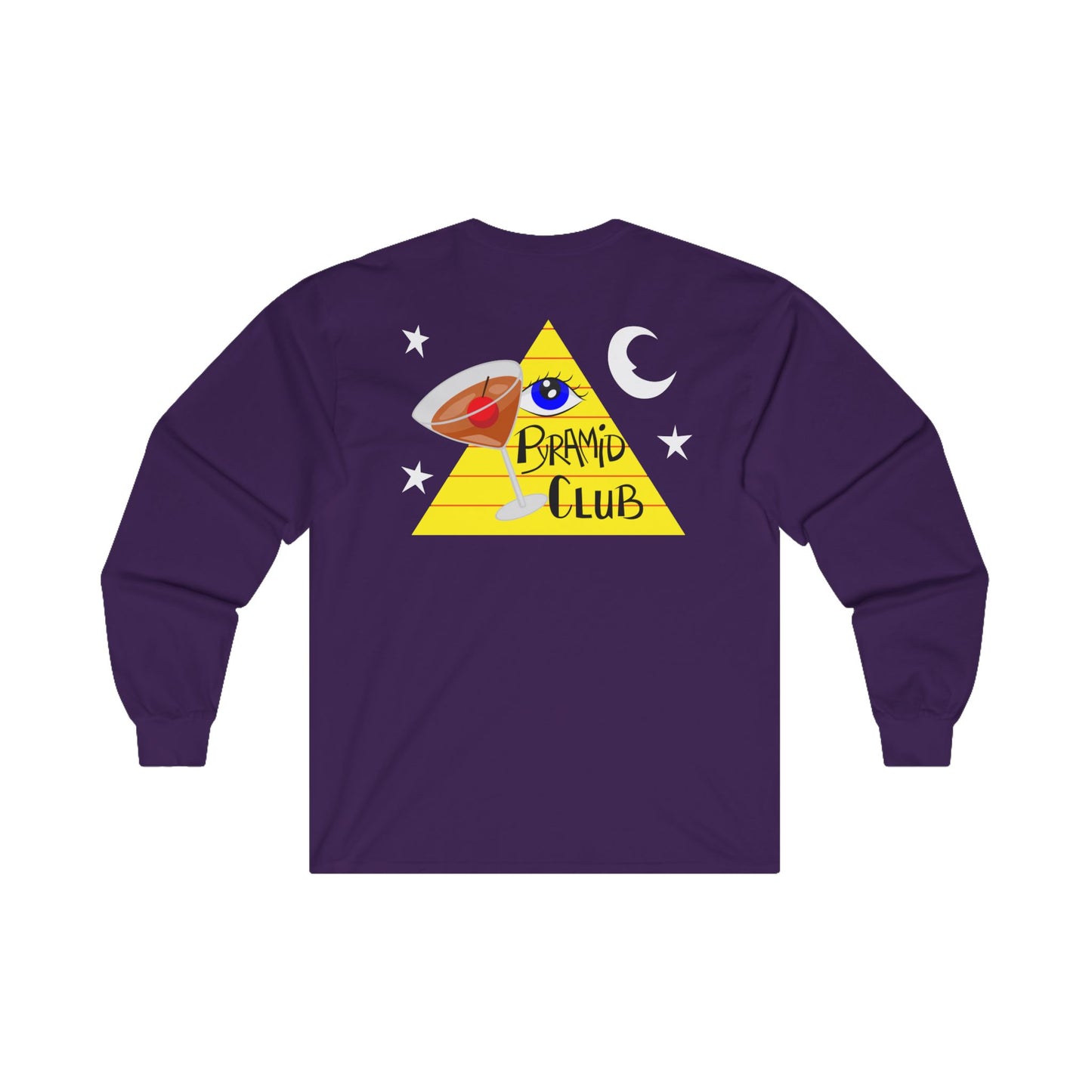 Pyramid Club Long Sleeve Tee - Logo Deco Front & Back