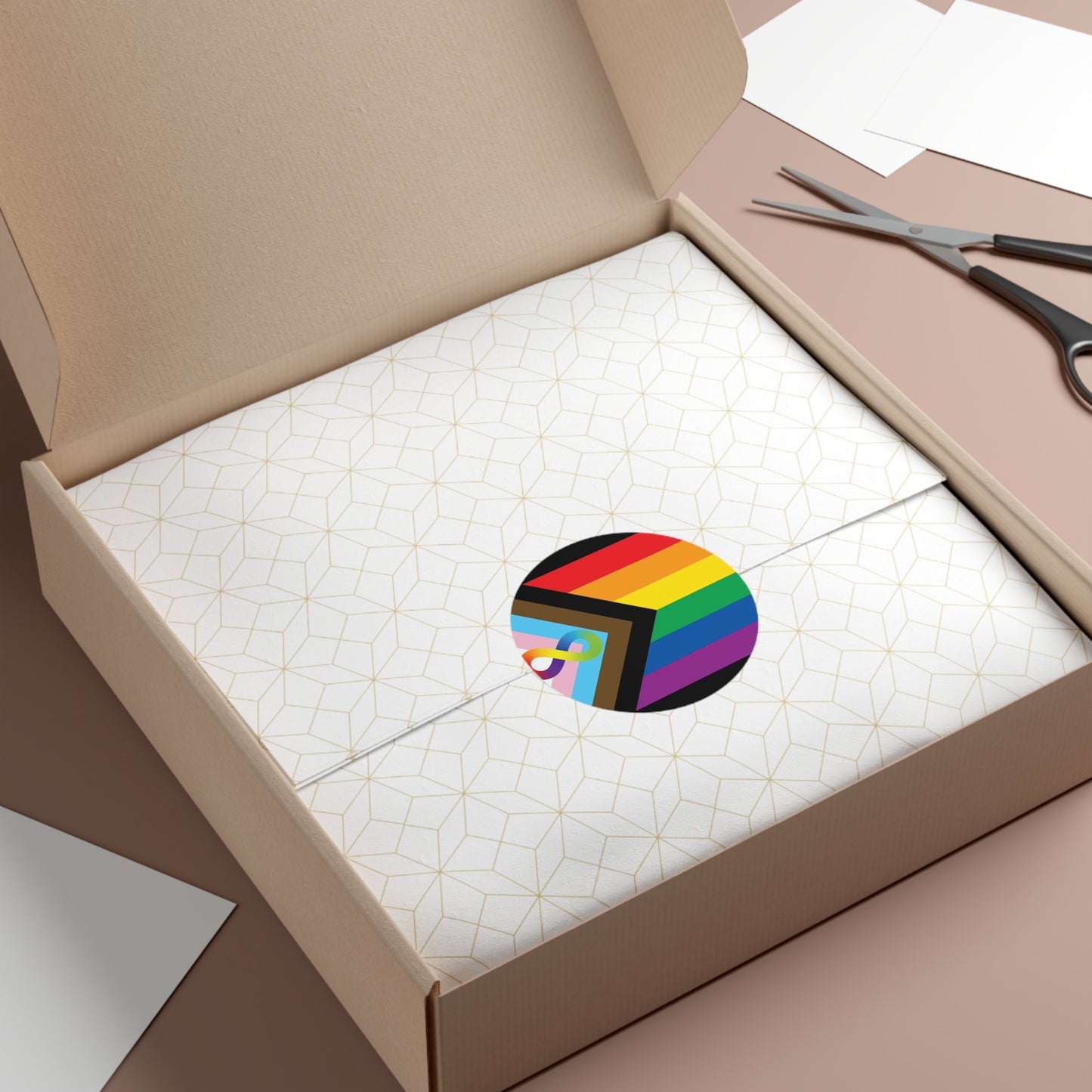 Neurodiverse and Autistic Progress Pride Flag Vinyl Sticker