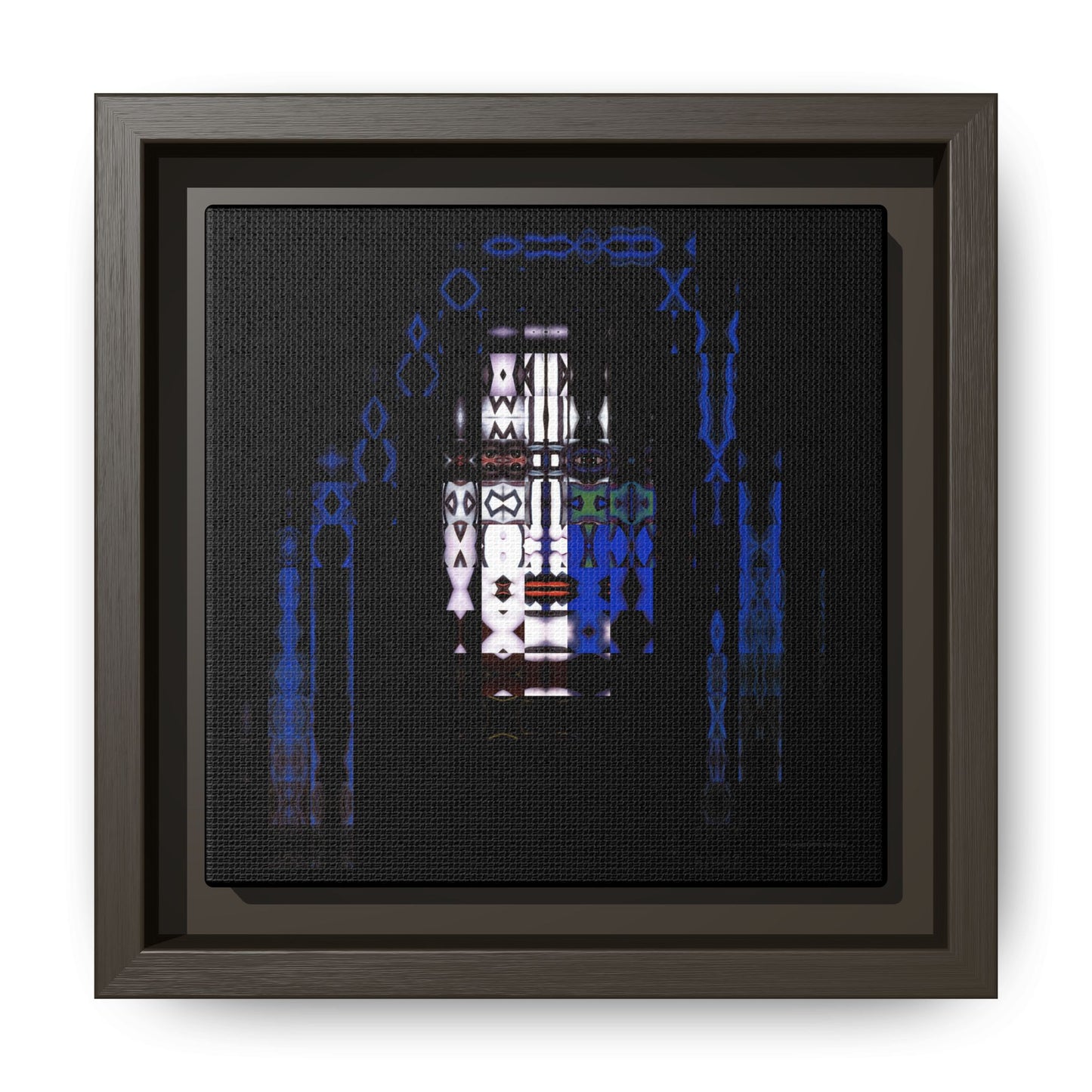 Knights In Satan's Service, SpaceAce Abstract Portrait Collage Art — Matte Canvas, Framed (Multi-color options)