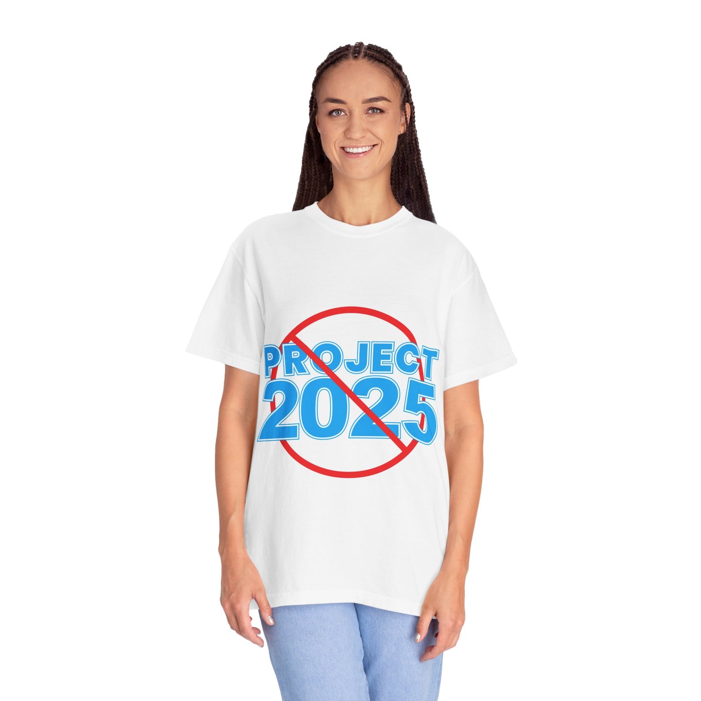 NO PROJECT 2025 Universal Sized Garment-Dyed T-Shirt -  White