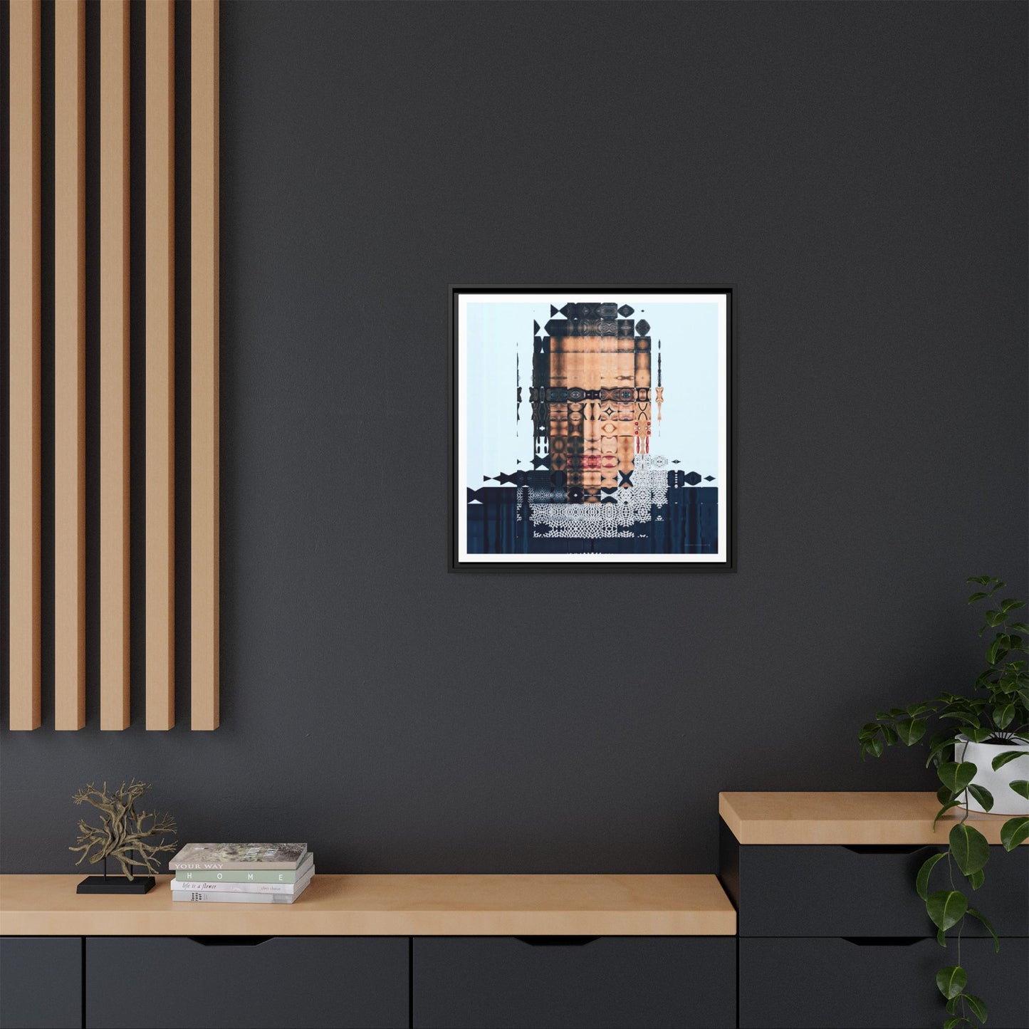 Iconic Feminist, The Notorious RBG, Ruth Bader Ginsburg Abstract Portrait Collage Art — Matte Canvas, Framed (Multi-color options)