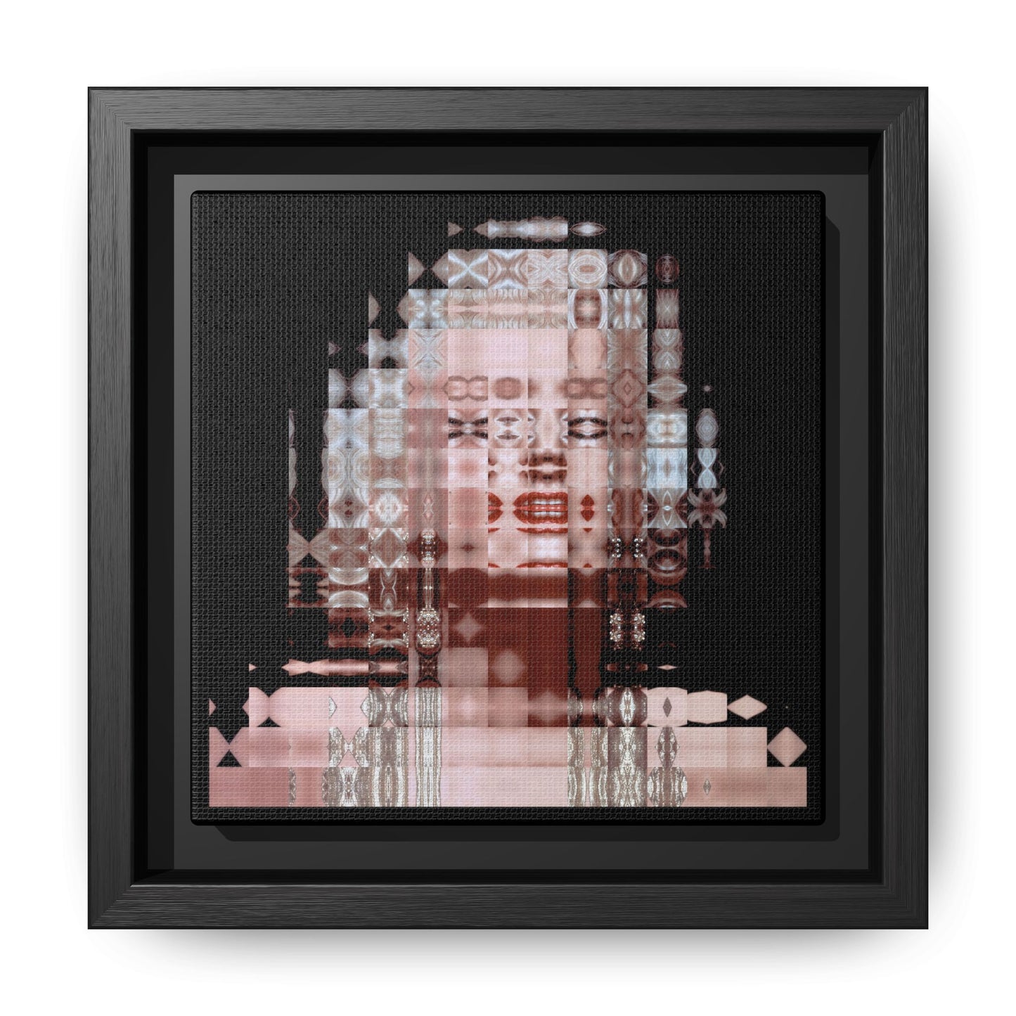 Iconic Movie Star Marilyn Monroe Abstract Portrait Collage Art — Matte Canvas, Framed (Multi-color options)
