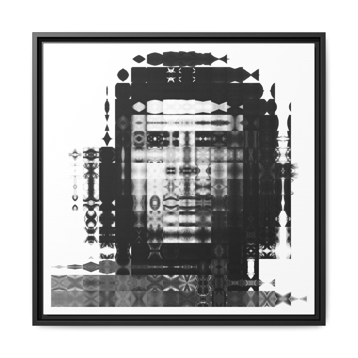Iconic Revolutionary Che Guevera Abstract Portrait Collage Art — Matte Canvas, Framed (Multi-color options)