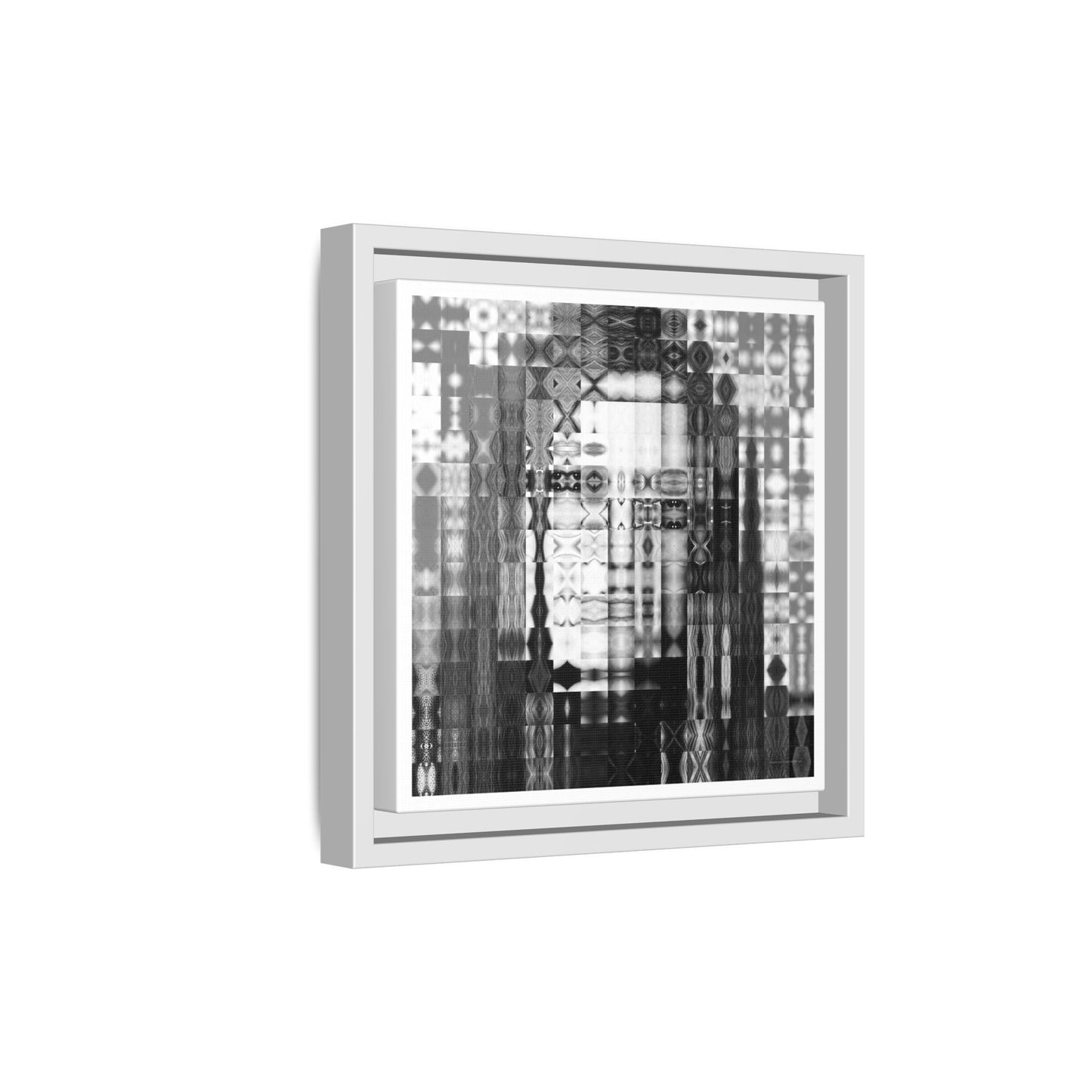 Feminist Icon Gloria Steinem Abstract Portrait Collage Art — Matte Canvas, Framed (Multi-color options)