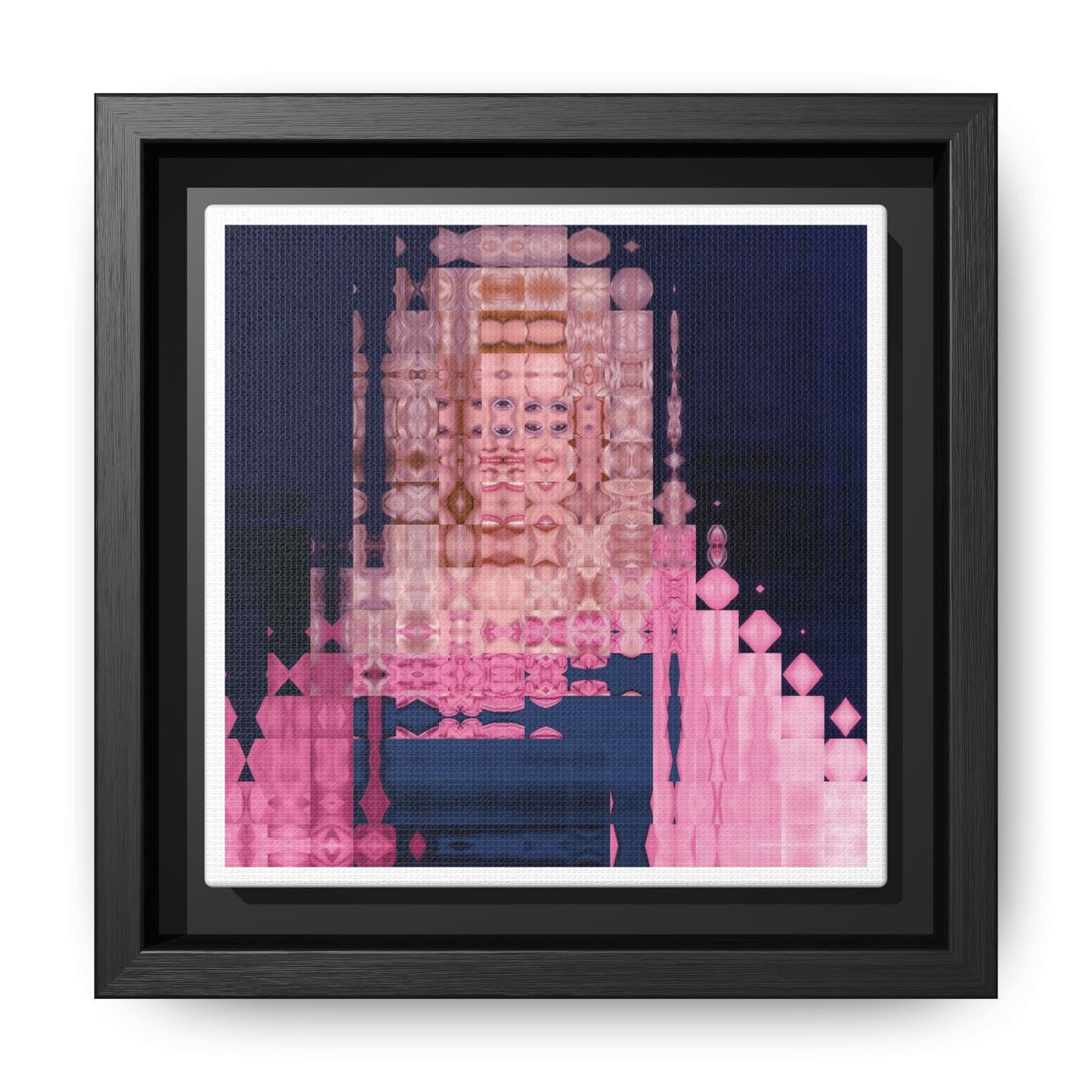Iconic Big Blonde Wig Energy: Queen of Country Abstract Portrait Collage Art — Matte Canvas, Framed (Multi-color options)