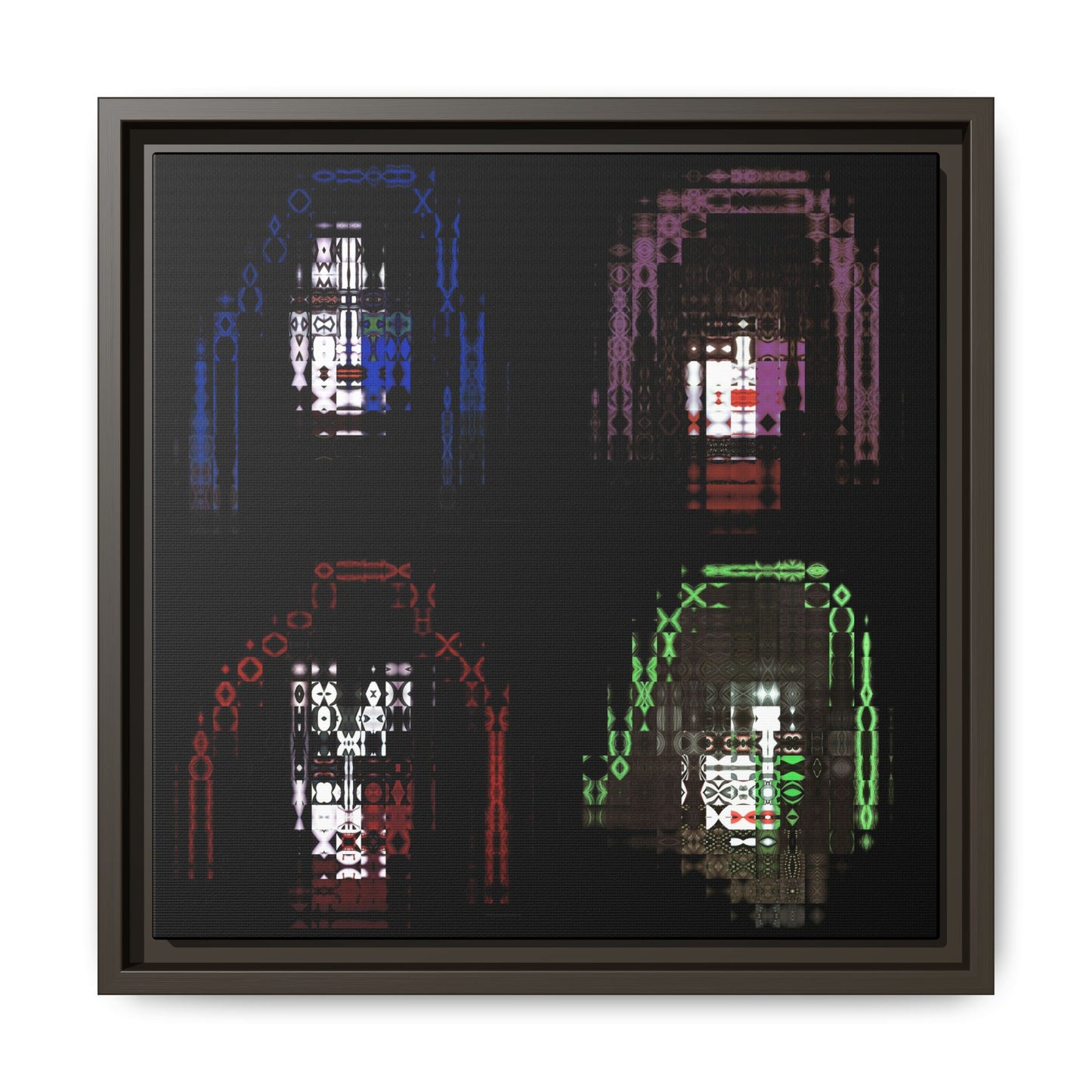 Knights In Satan's Service, Band Portrait Collage Art — Matte Canvas, Framed (Multi-color options)