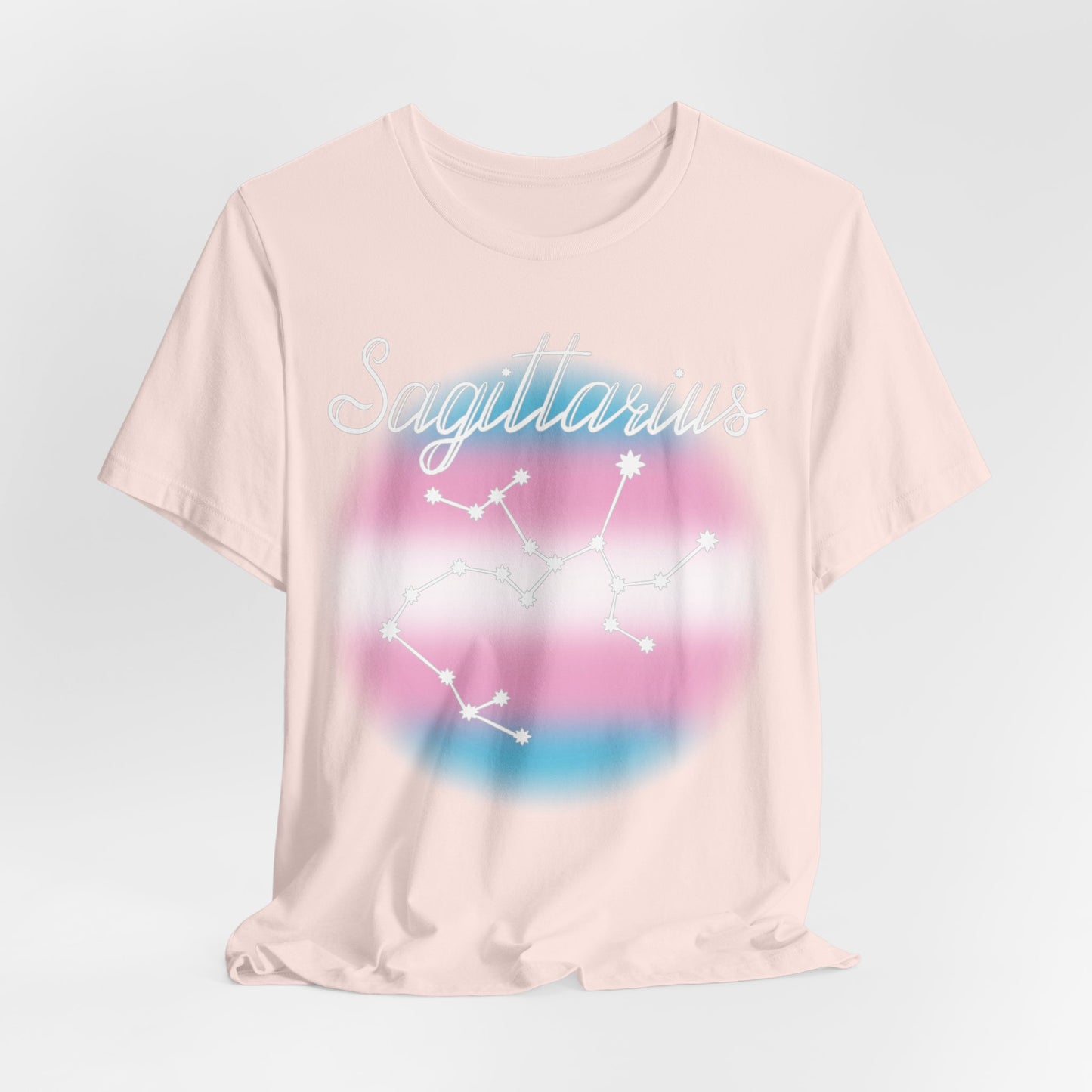 Sagittarius Constellation T-shirt, Astrology, Transgender Pride Flag