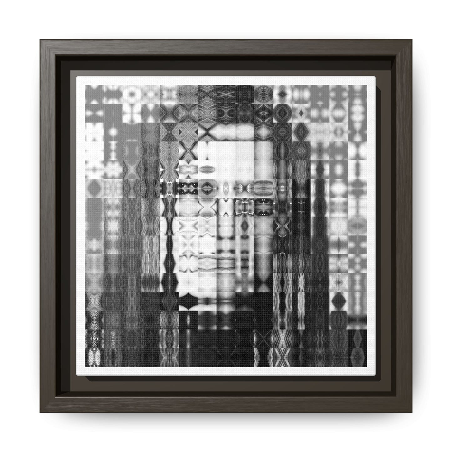 Feminist Icon Gloria Steinem Abstract Portrait Collage Art — Matte Canvas, Framed (Multi-color options)