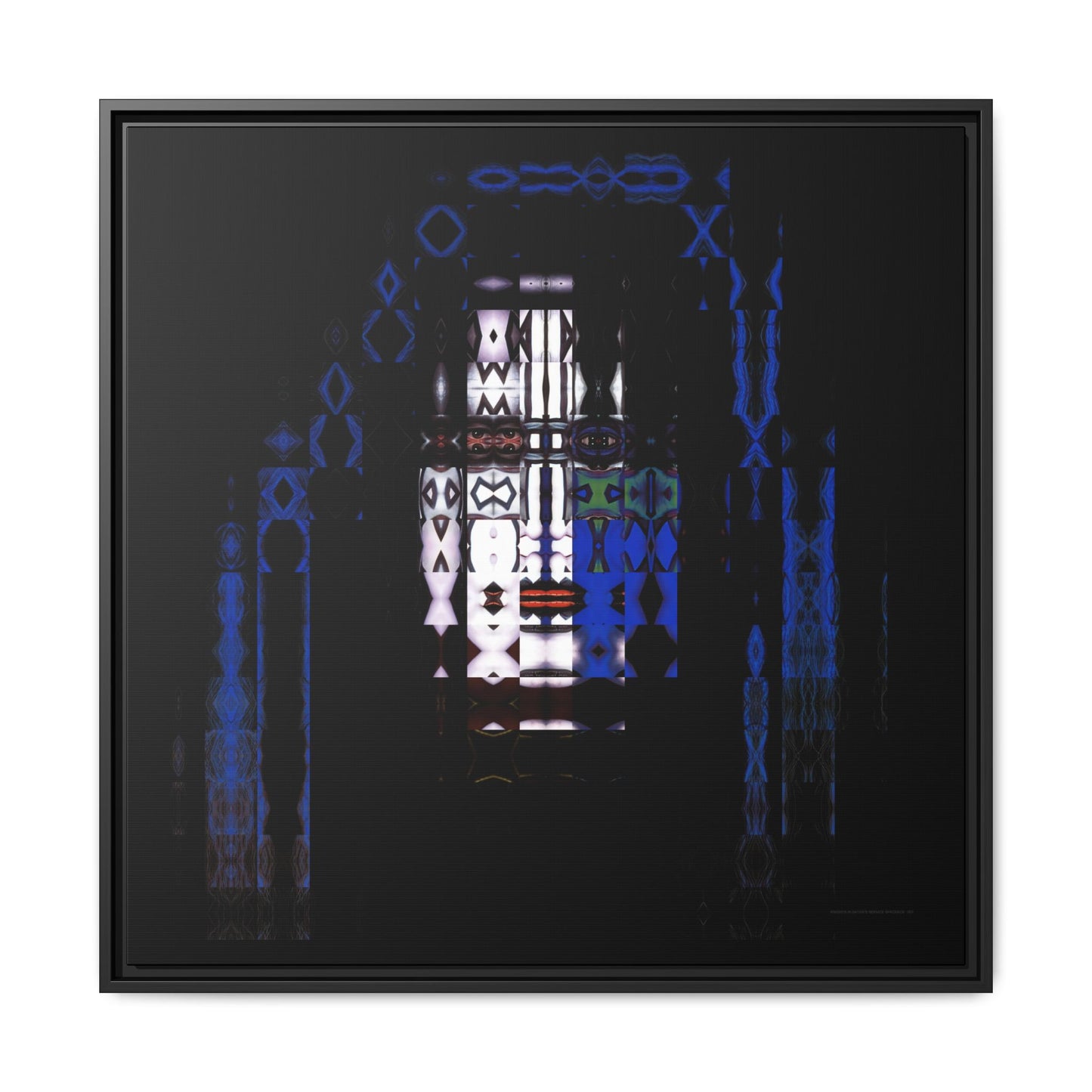 Knights In Satan's Service, SpaceAce Abstract Portrait Collage Art — Matte Canvas, Framed (Multi-color options)