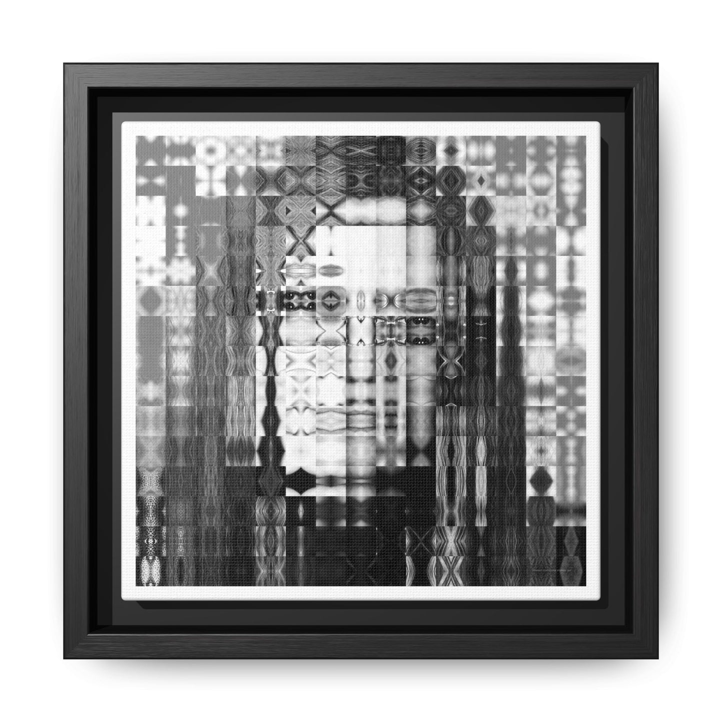 Feminist Icon Gloria Steinem Abstract Portrait Collage Art — Matte Canvas, Framed (Multi-color options)