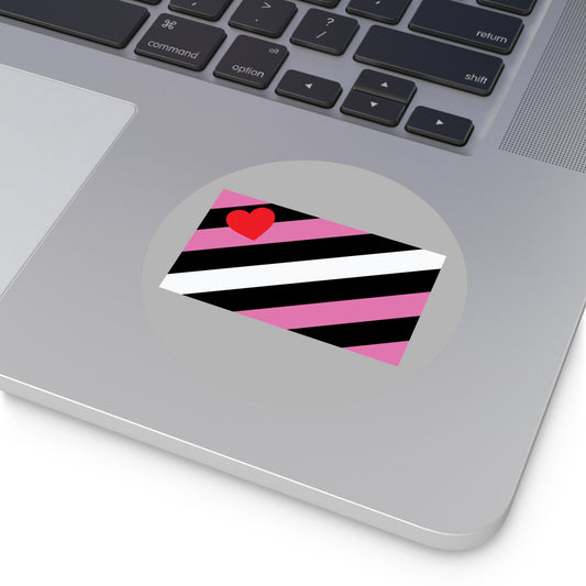 Leather Girl Pride Flag Vinyl Sticker