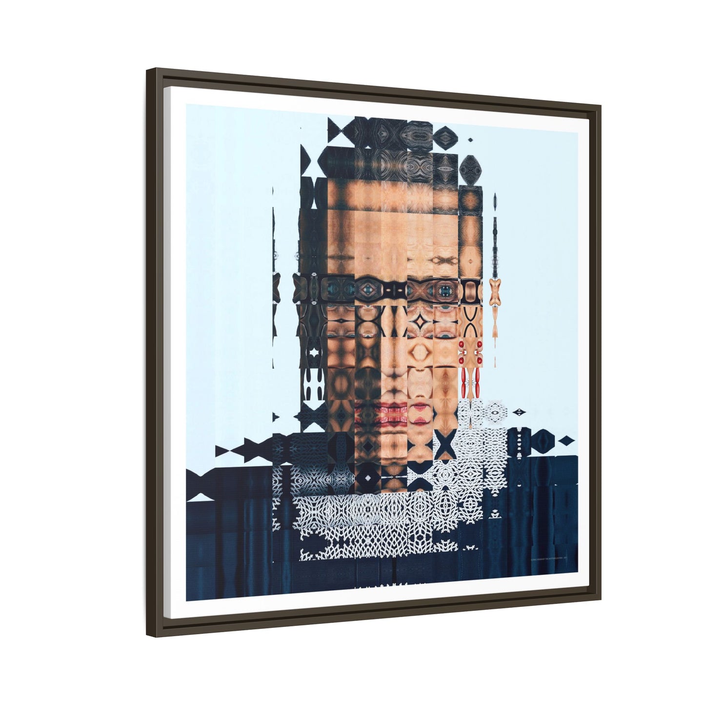 Iconic Feminist, The Notorious RBG, Ruth Bader Ginsburg Abstract Portrait Collage Art — Matte Canvas, Framed (Multi-color options)