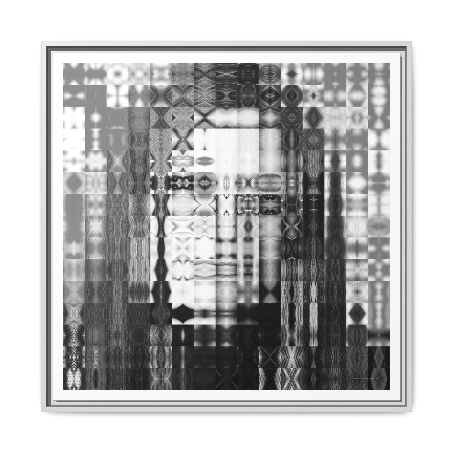 Feminist Icon Gloria Steinem Abstract Portrait Collage Art — Matte Canvas, Framed (Multi-color options)