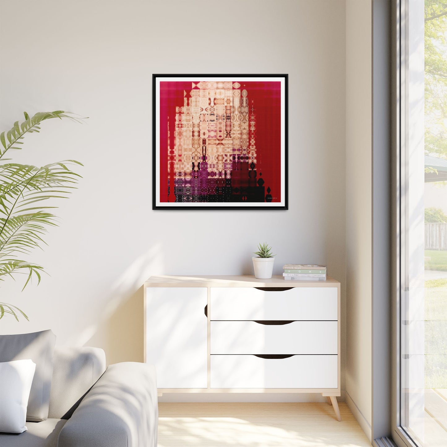 Iconic Queen of Country III, Dolly Abstract Portrait Collage Art — Matte Canvas, Framed (Multi-color options)