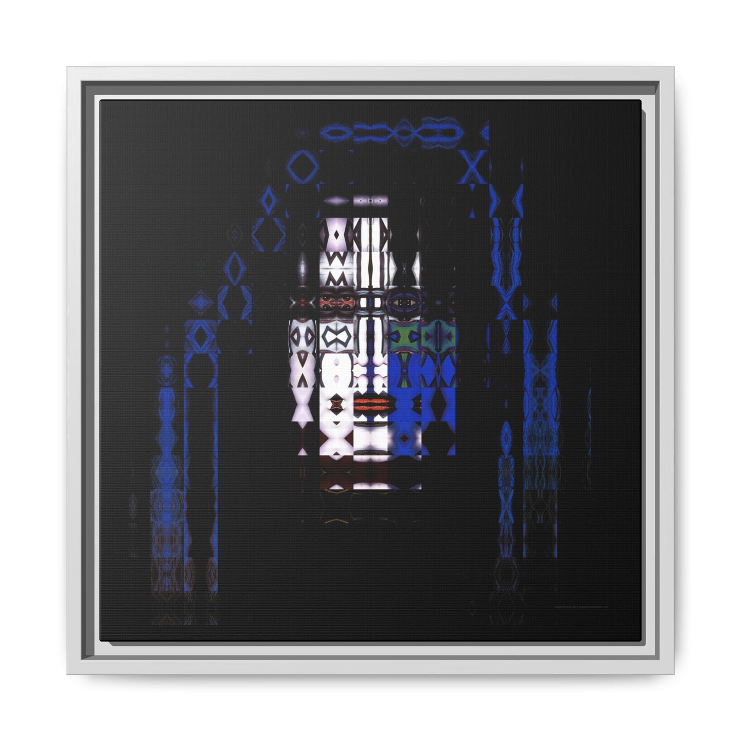 Knights In Satan's Service, SpaceAce Abstract Portrait Collage Art — Matte Canvas, Framed (Multi-color options)