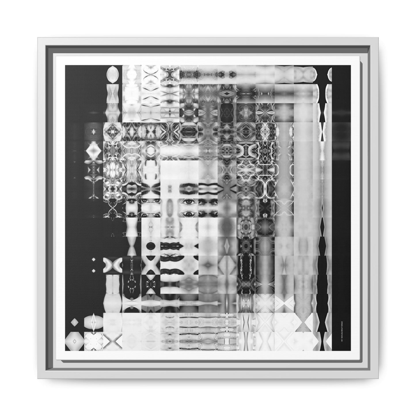Strike-a-Pose Pop Icon Abstract Portrait Collage Art — Matte Canvas, Framed (Multi-color options)