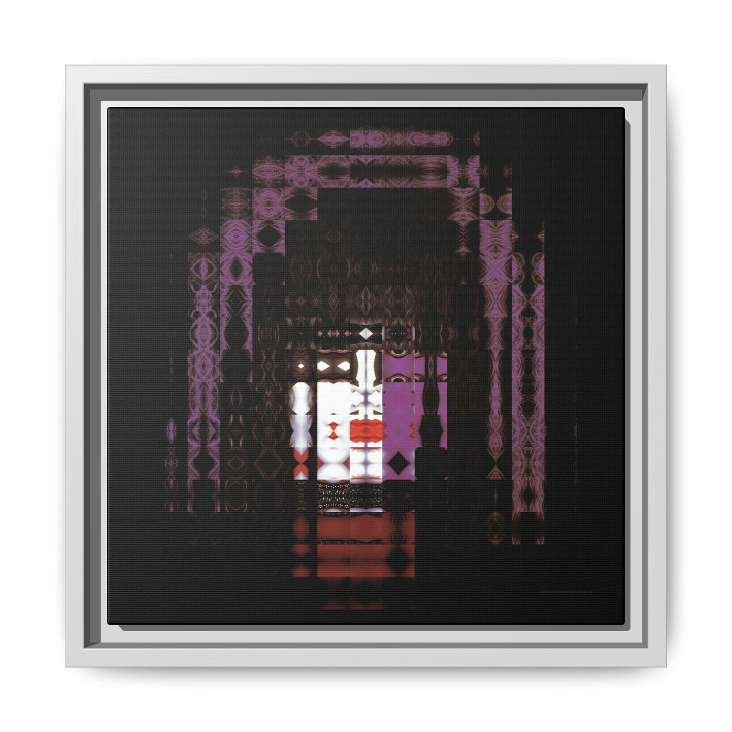 Knights In Satan's Service, Starchild Abstract Portrait Collage Art — Matte Canvas, Framed (Multi-color options)