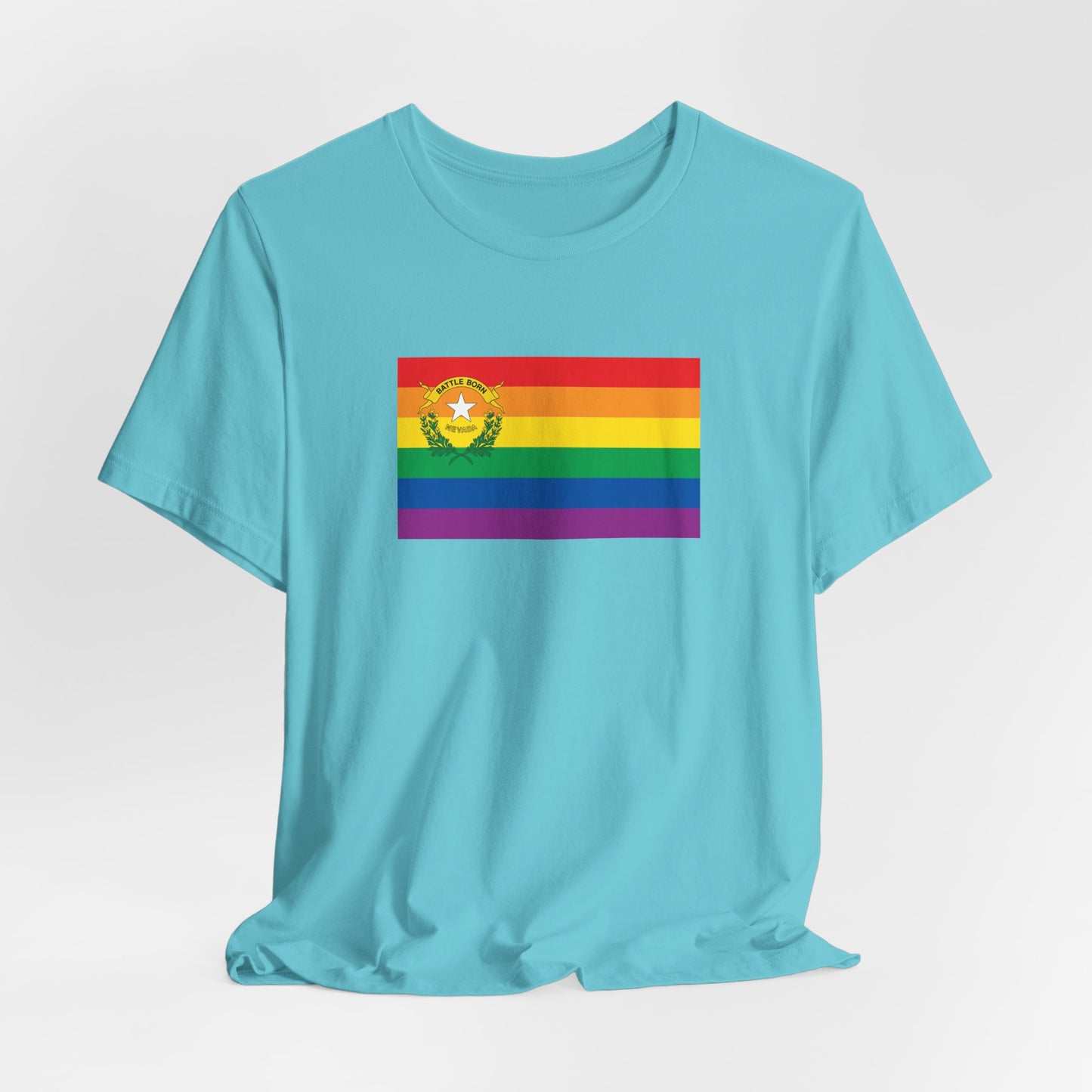 Nevada Rainbow Pride Flag T-shirt, Several Color Options