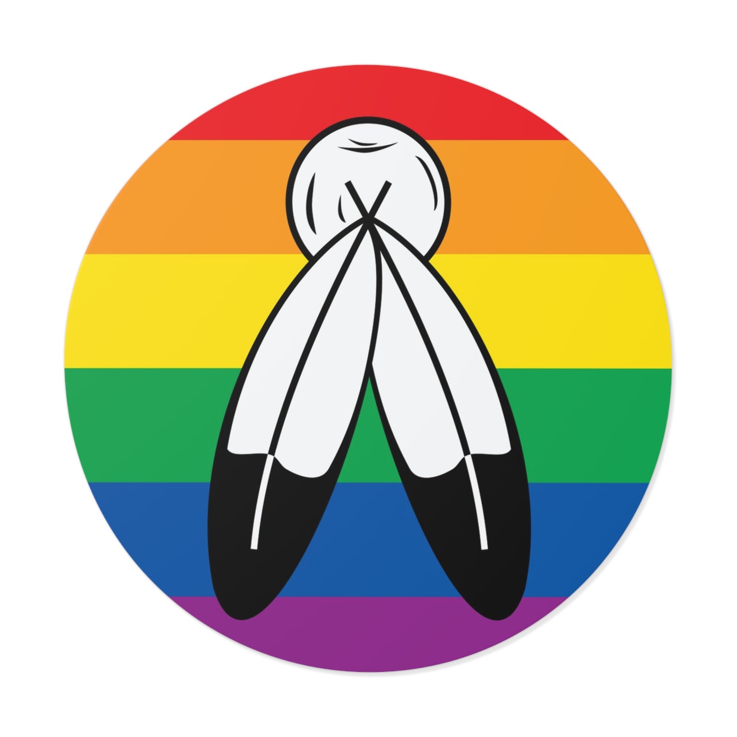 Two-Spirit Rainbow Pride Flag Vinyl Stickers