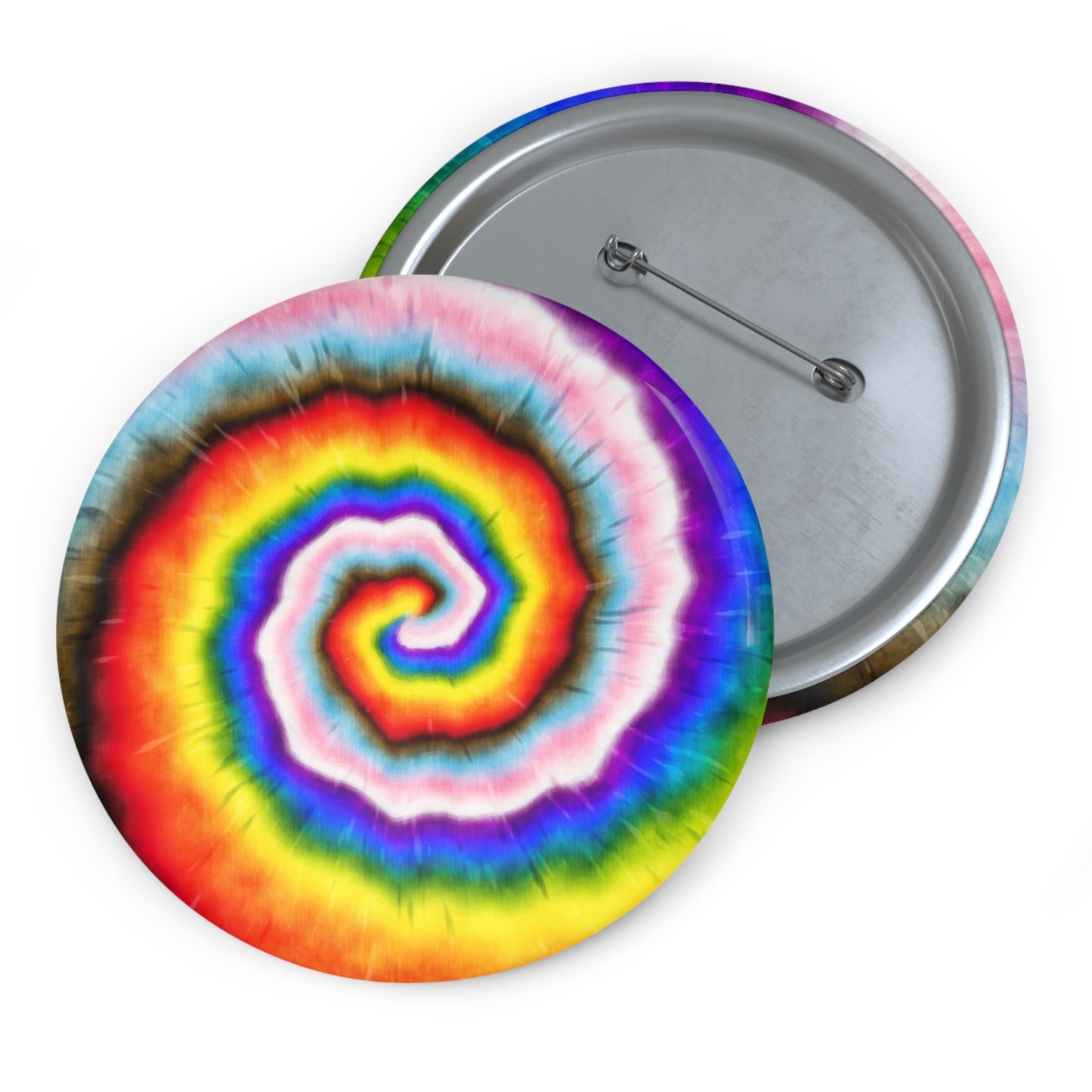 Progress Pride Tie-Dye Pin Button