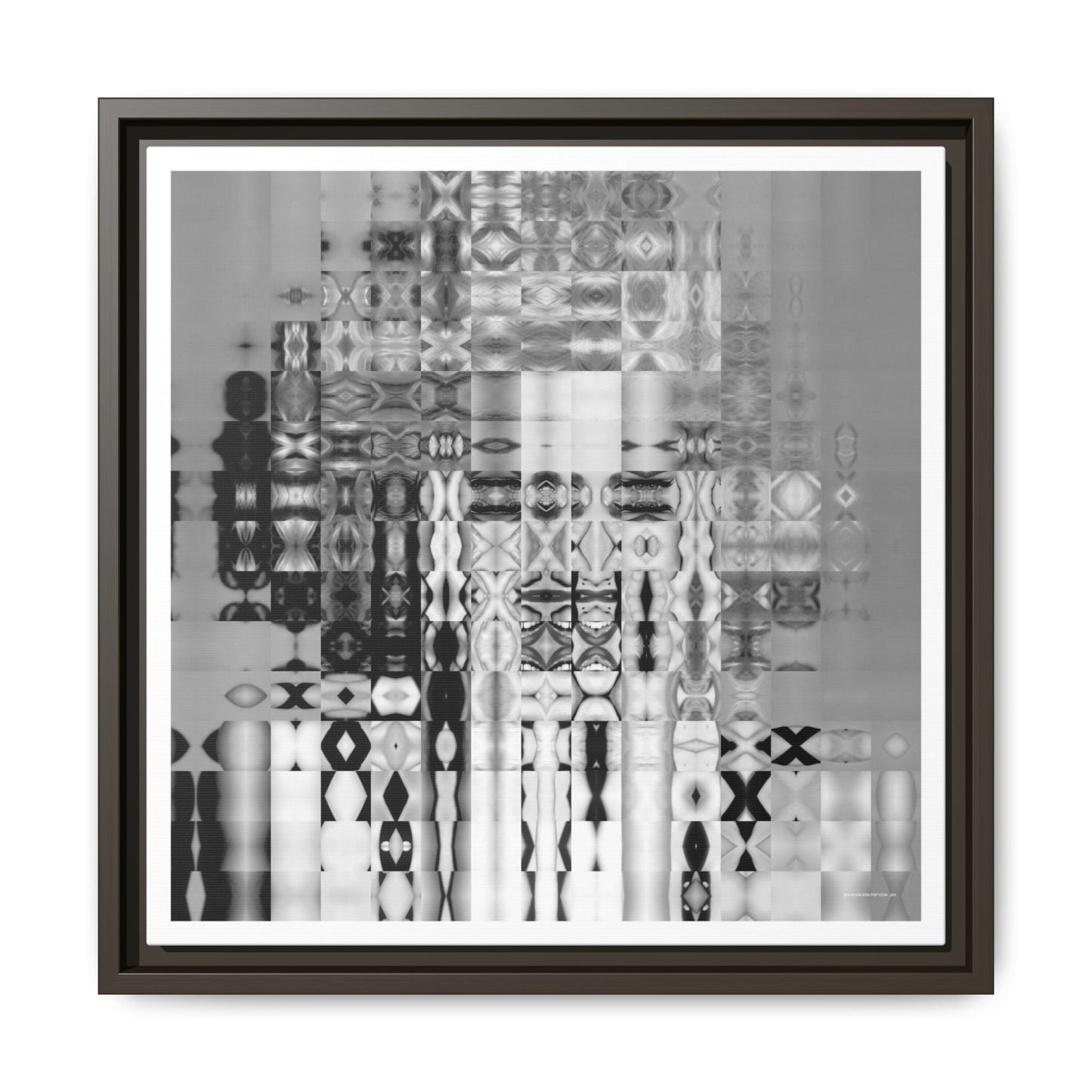 Sex-Book-Era Pop Icon Abstract Portrait Collage Art — Matte Canvas, Framed (Multi-color options)