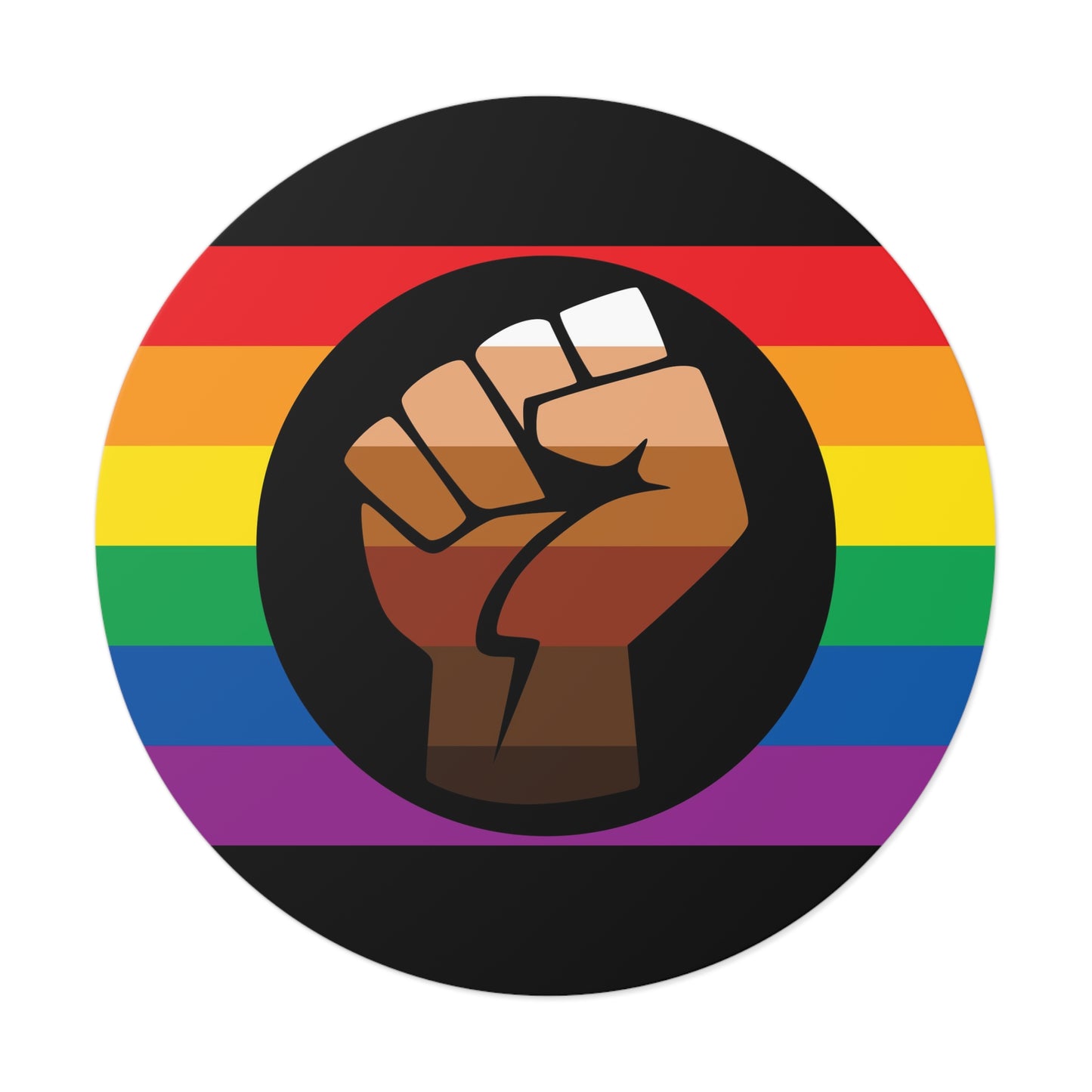 Queer POC Gay Pride Flag Vinyl Sticker