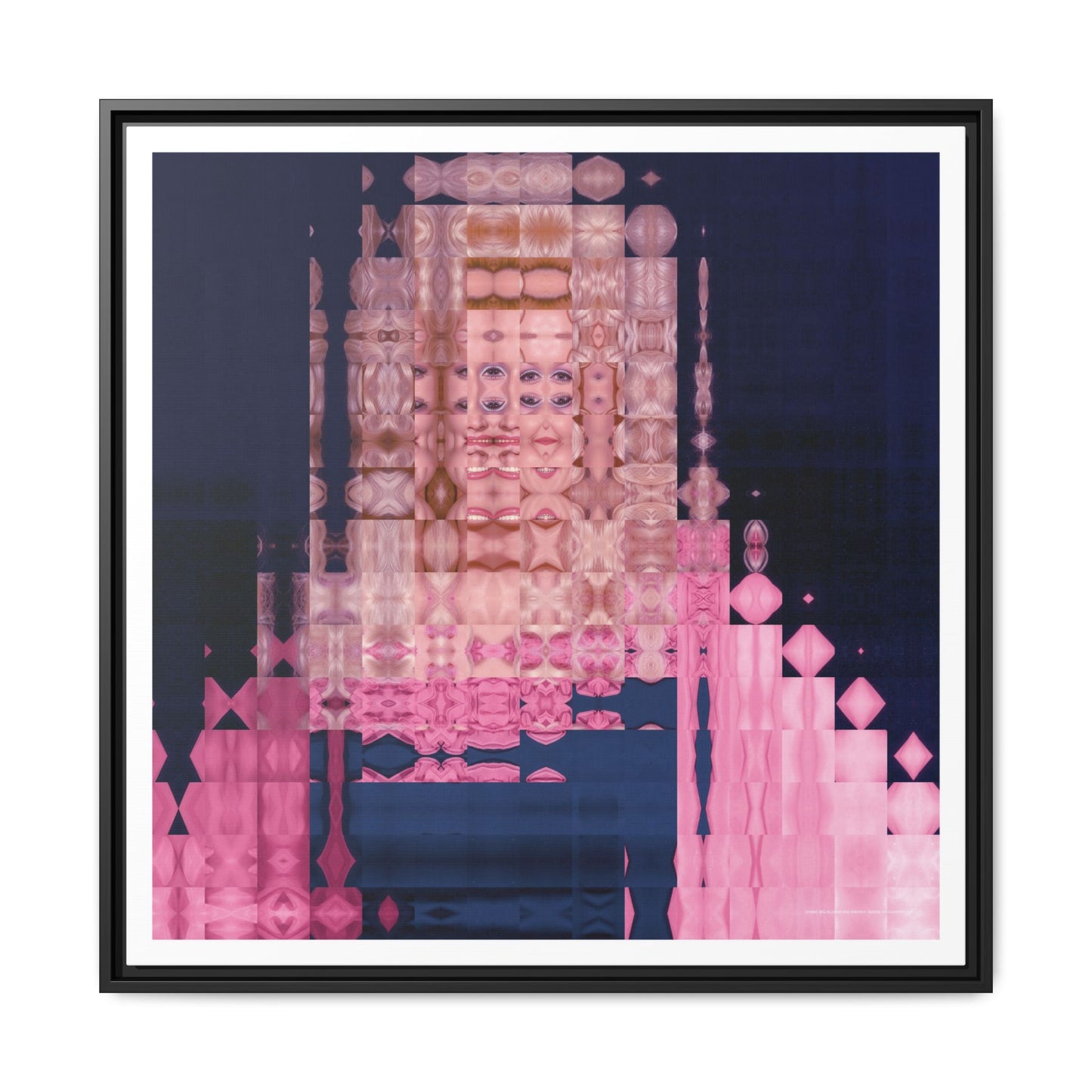 Iconic Big Blonde Wig Energy: Queen of Country Abstract Portrait Collage Art — Matte Canvas, Framed (Multi-color options)