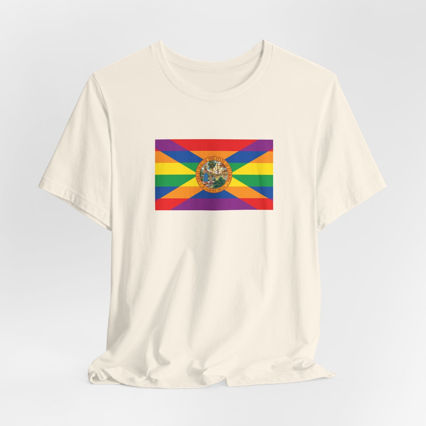 Florida Rainbow Pride Flag T-shirt, Several Color Options