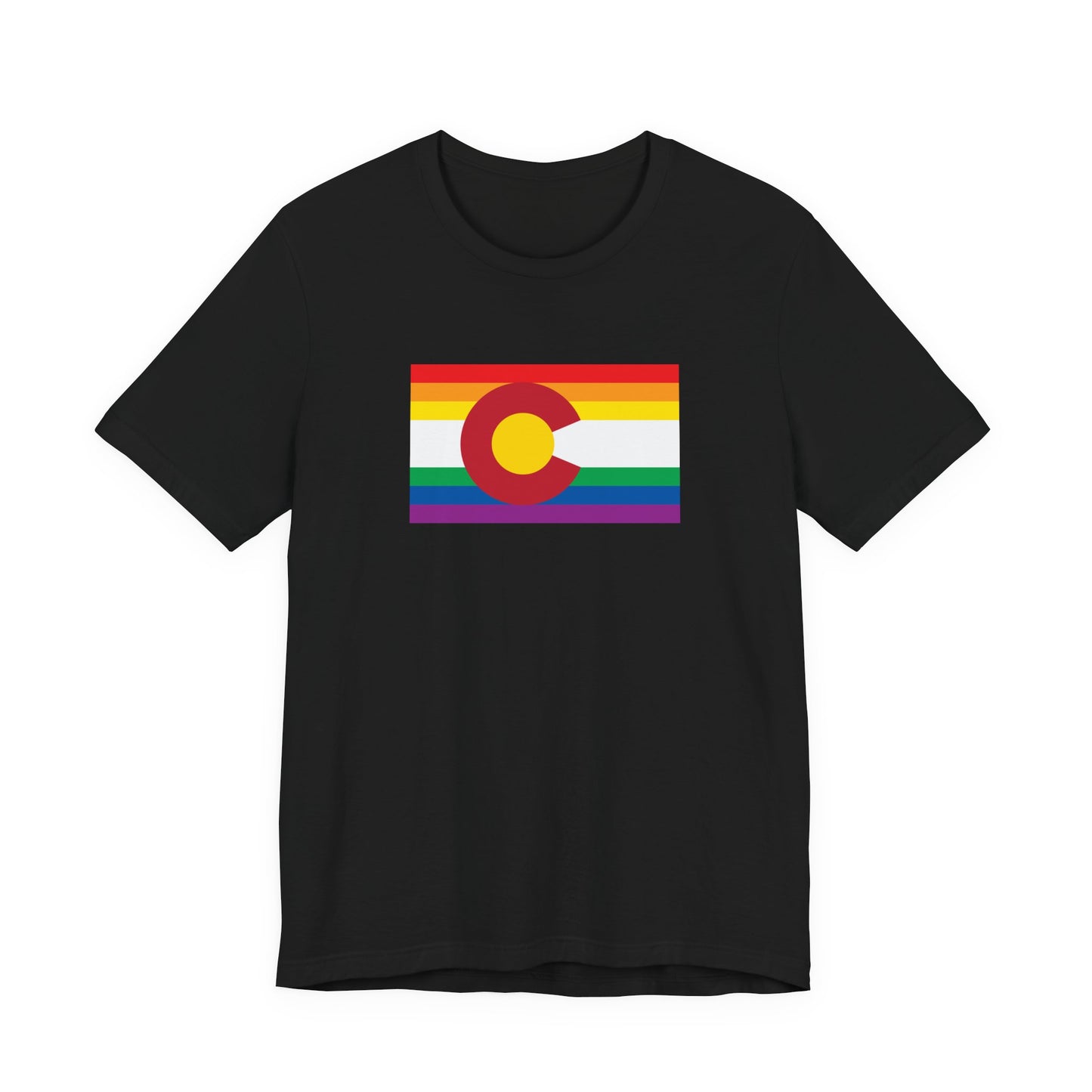 Colorado Rainbow Pride Flag T-shirt, Several Color Options