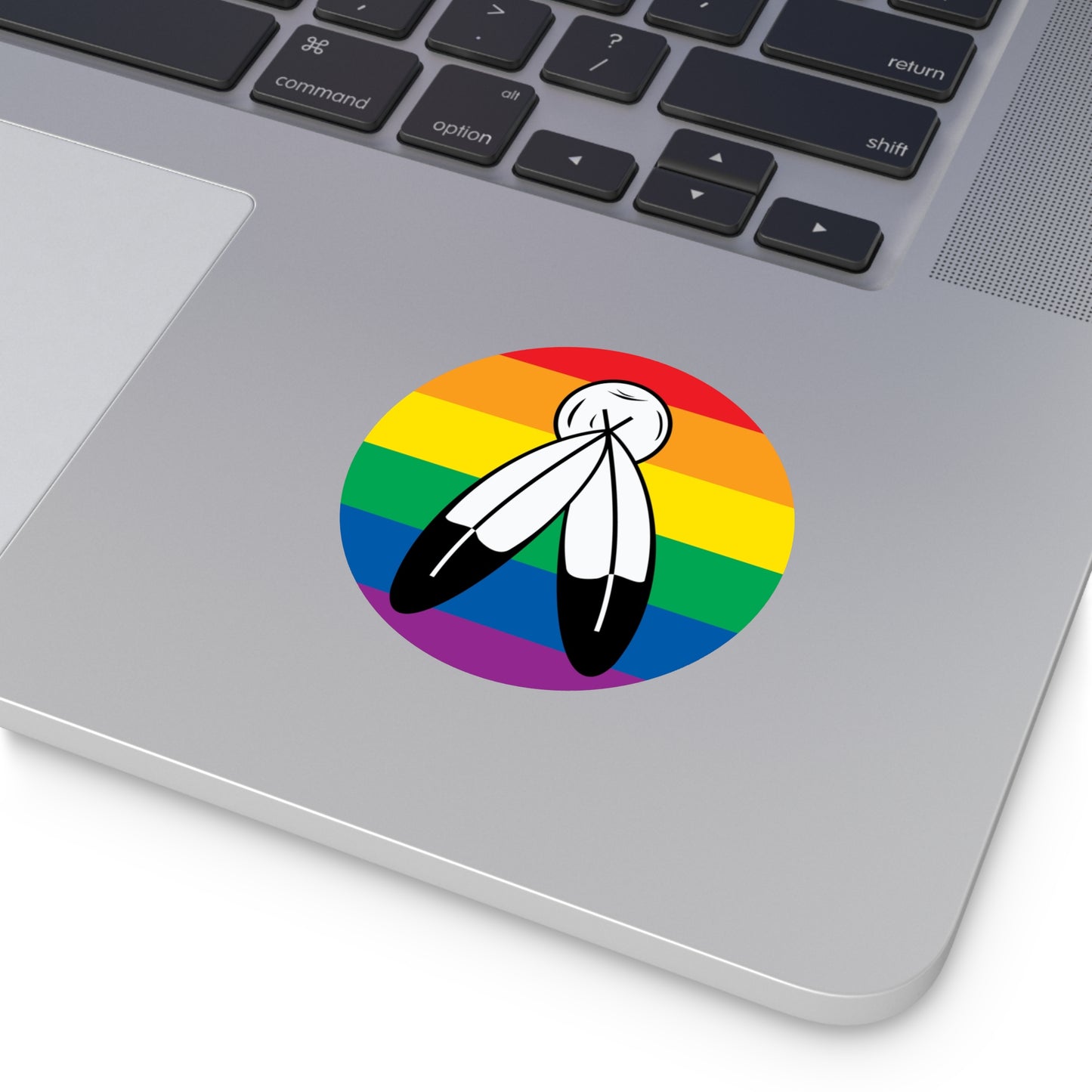 Two-Spirit Rainbow Pride Flag Vinyl Stickers