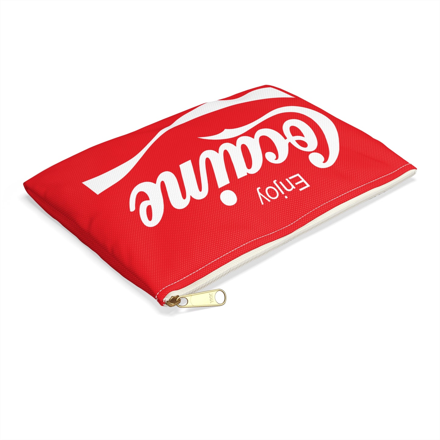 Enjoy Cocaine Funny Accessory Pouch - White on Red