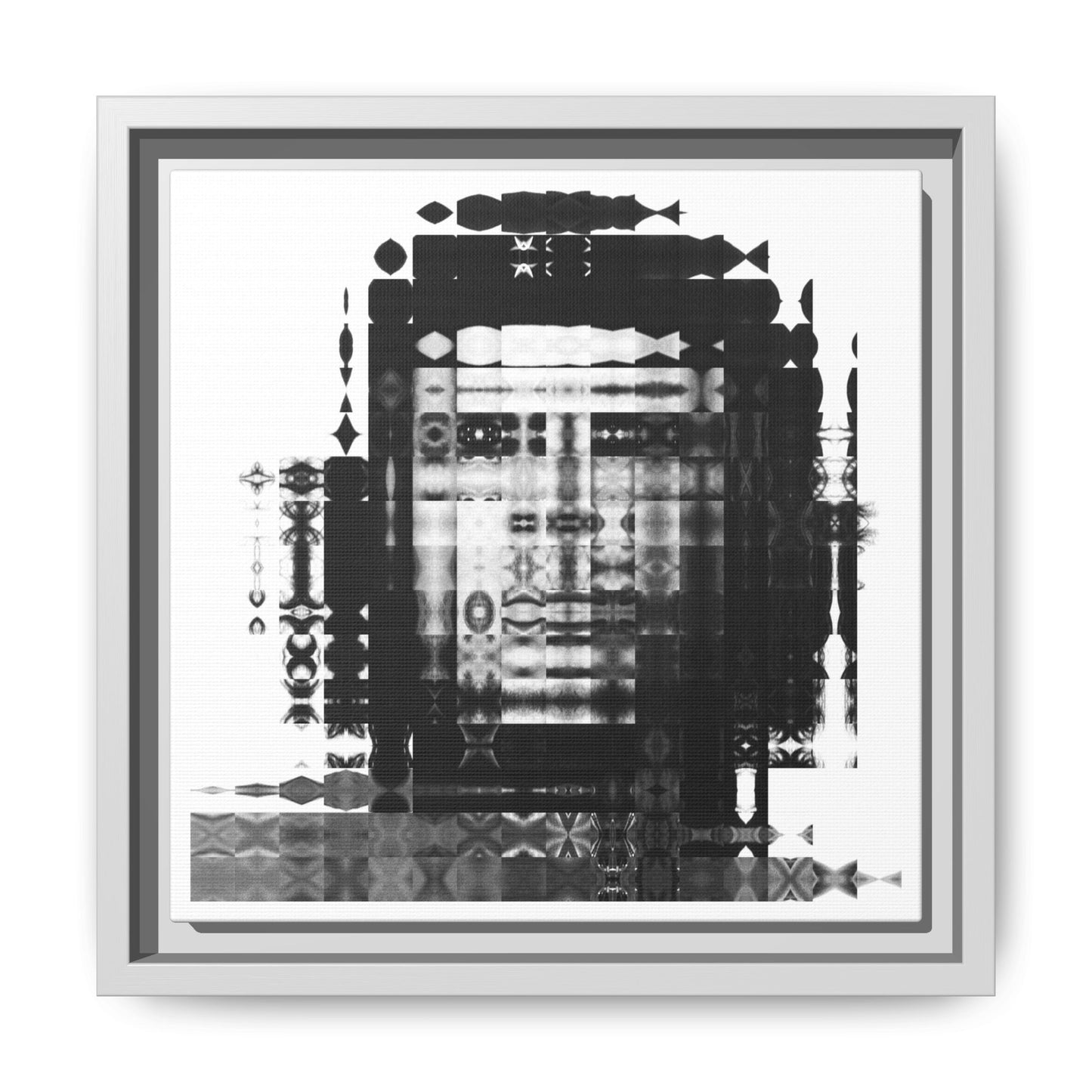 Iconic Revolutionary Che Guevera Abstract Portrait Collage Art — Matte Canvas, Framed (Multi-color options)