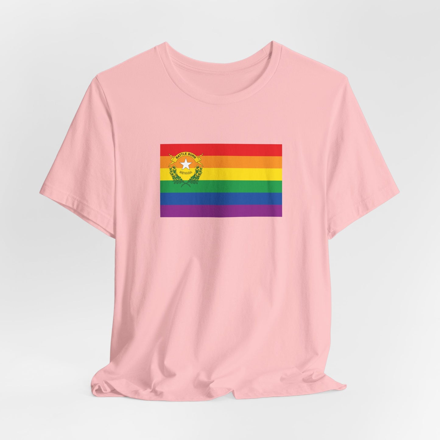 Nevada Rainbow Pride Flag T-shirt, Several Color Options