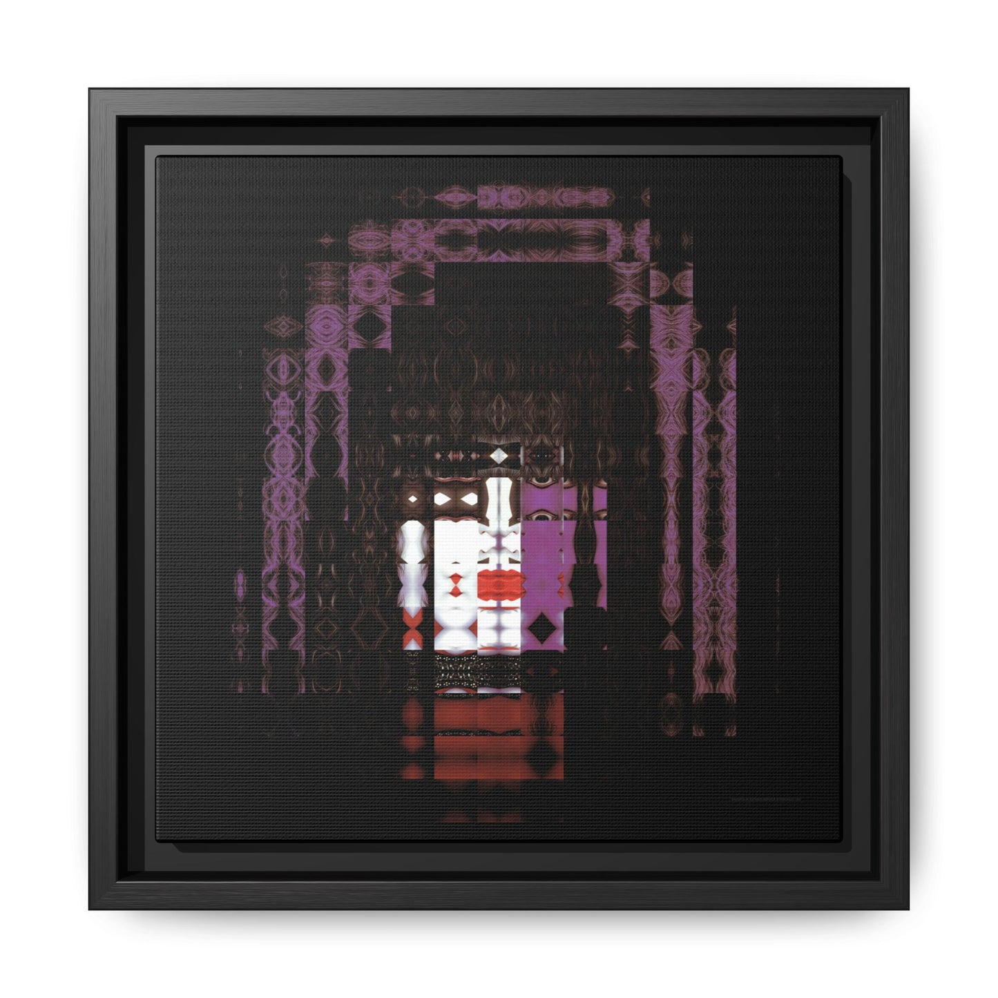 Knights In Satan's Service, Starchild Abstract Portrait Collage Art — Matte Canvas, Framed (Multi-color options)