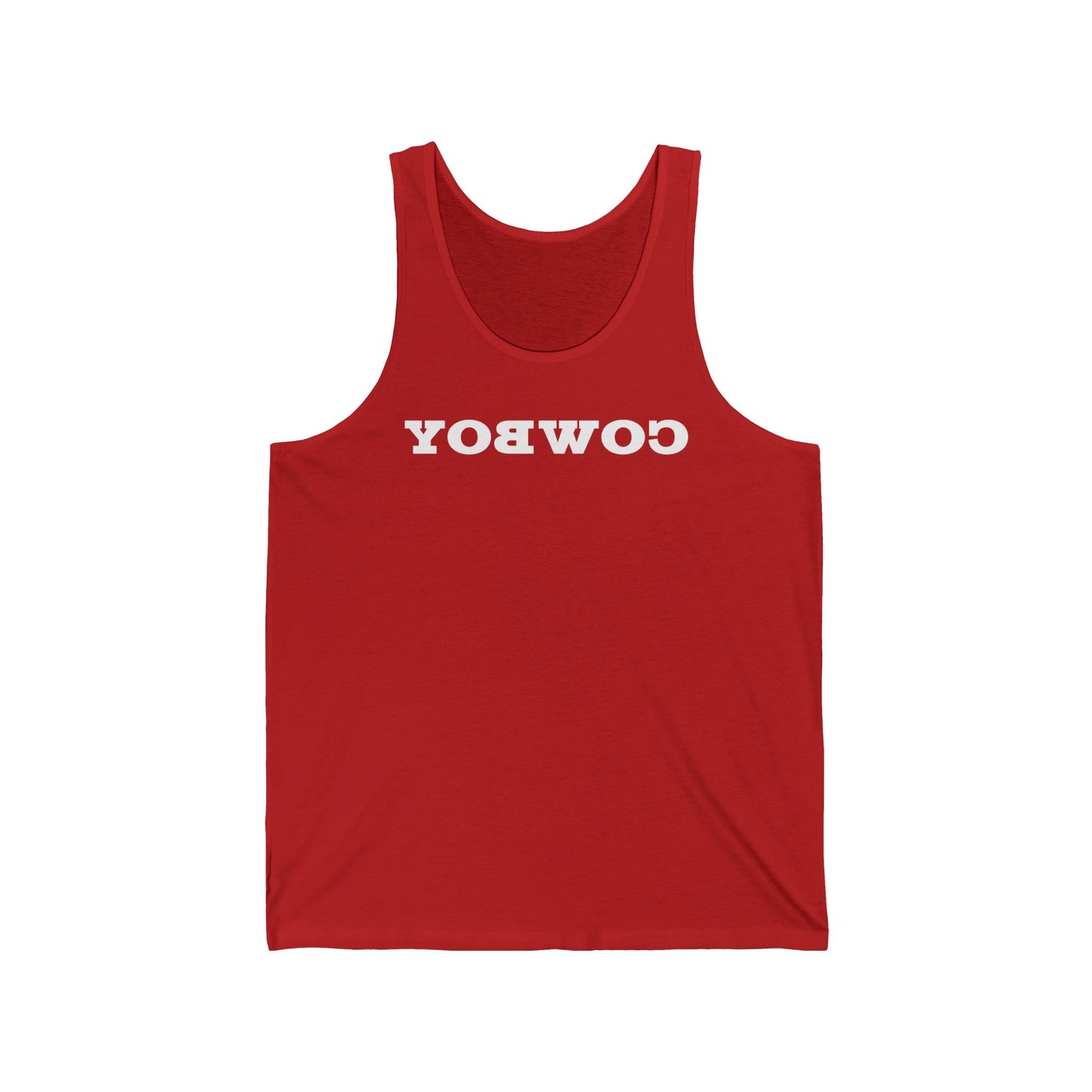 Backward Cowboy Tank - Various colors with White or Black Deco