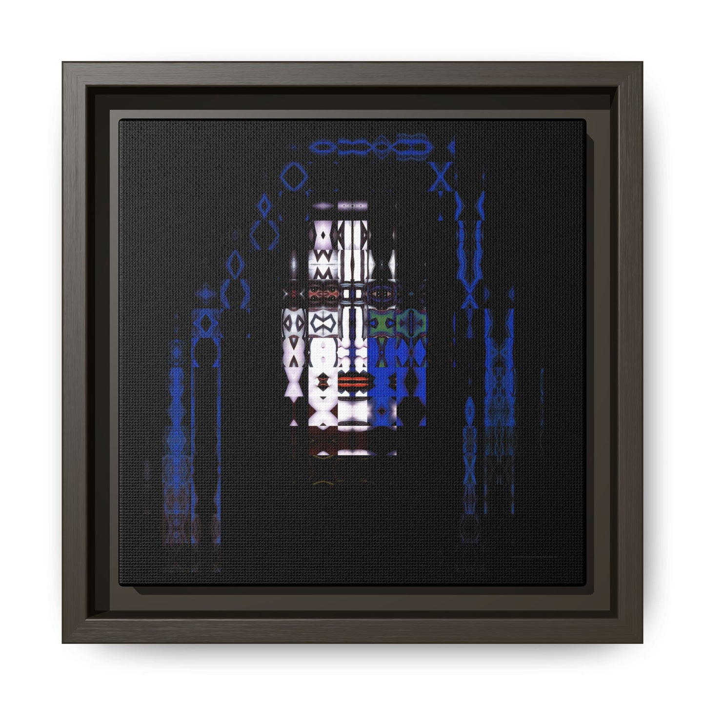 Knights In Satan's Service, SpaceAce Abstract Portrait Collage Art — Matte Canvas, Framed (Multi-color options)