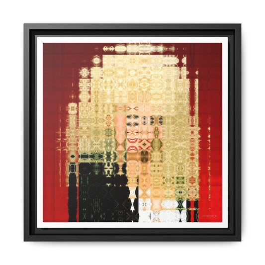Iconic Queen of Country VI, Dolly Abstract Portrait Collage Art — Matte Canvas, Framed (Multi-color options)