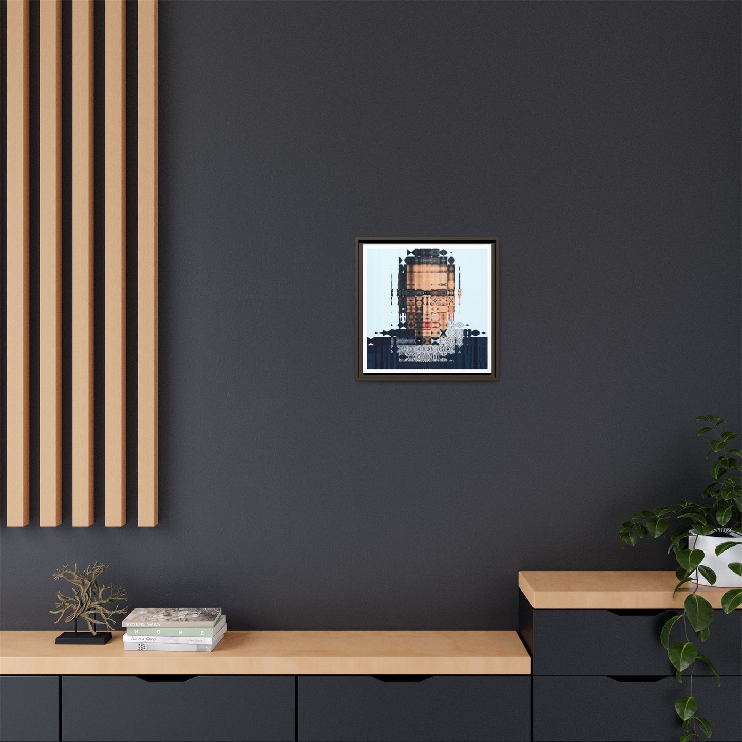 Iconic Feminist, The Notorious RBG, Ruth Bader Ginsburg Abstract Portrait Collage Art — Matte Canvas, Framed (Multi-color options)