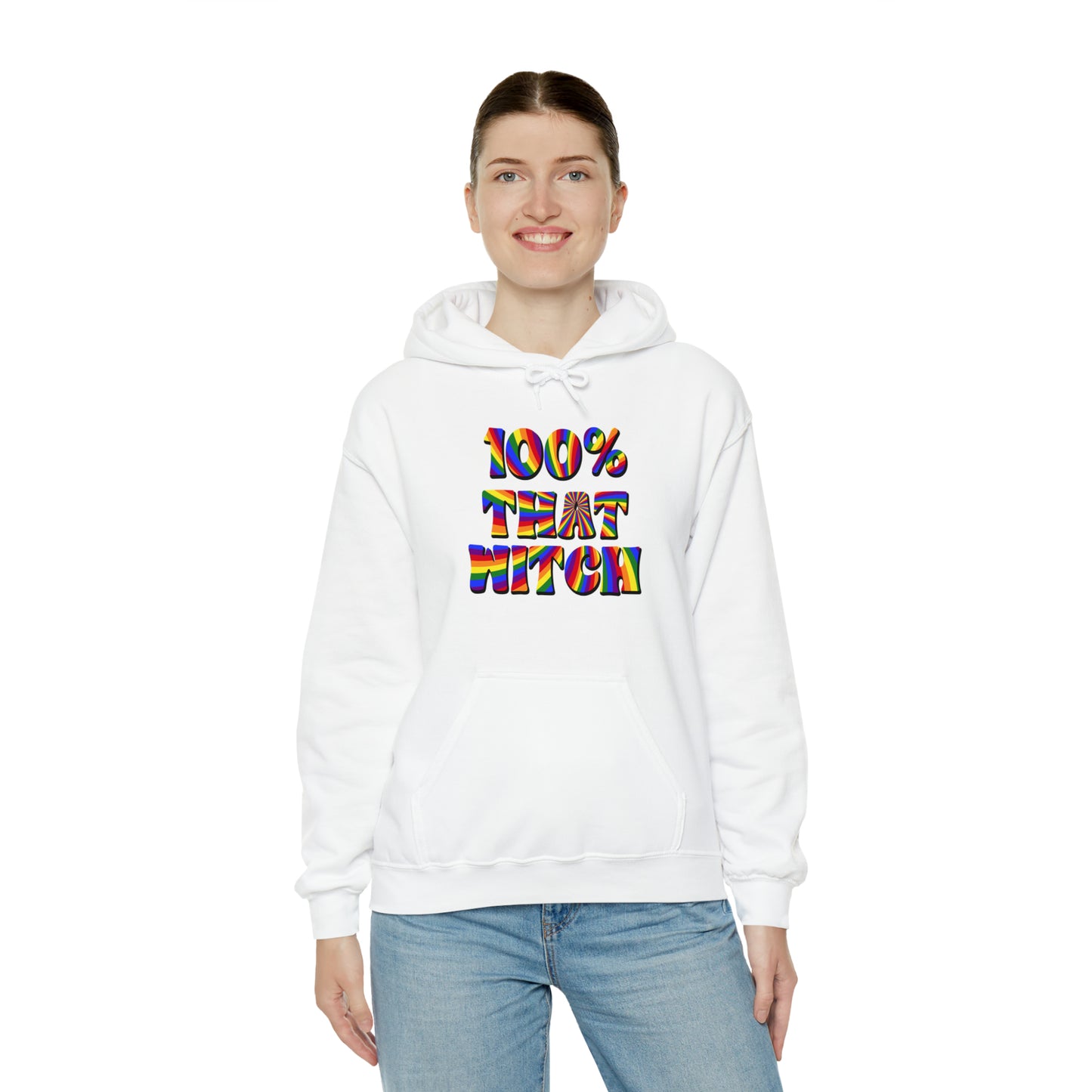 100% THAT WITCH Hoodie - rainbow deco spiral