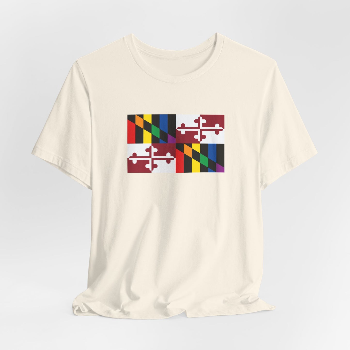 Maryland Rainbow Pride Flag T-shirt, Several Color Options