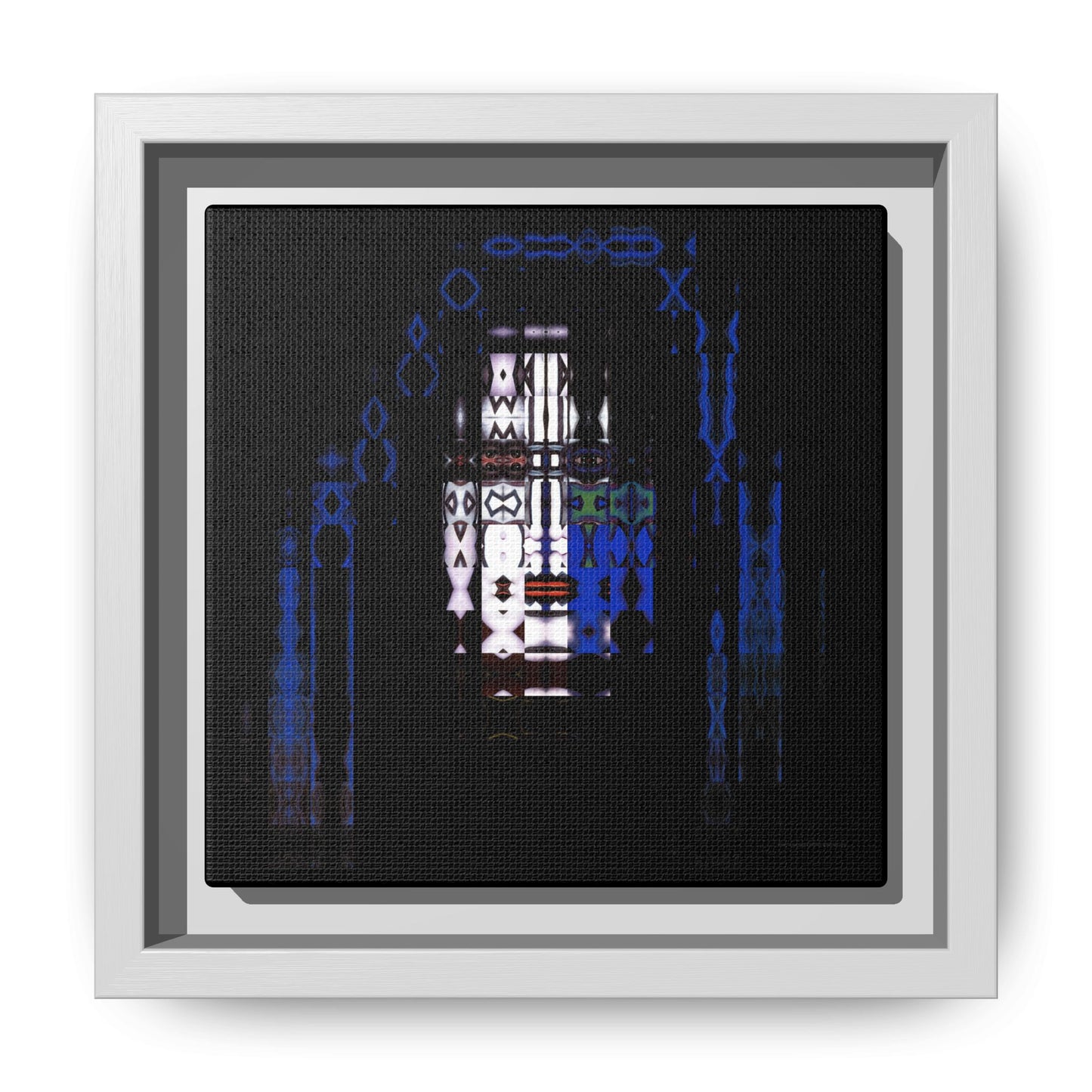 Knights In Satan's Service, SpaceAce Abstract Portrait Collage Art — Matte Canvas, Framed (Multi-color options)