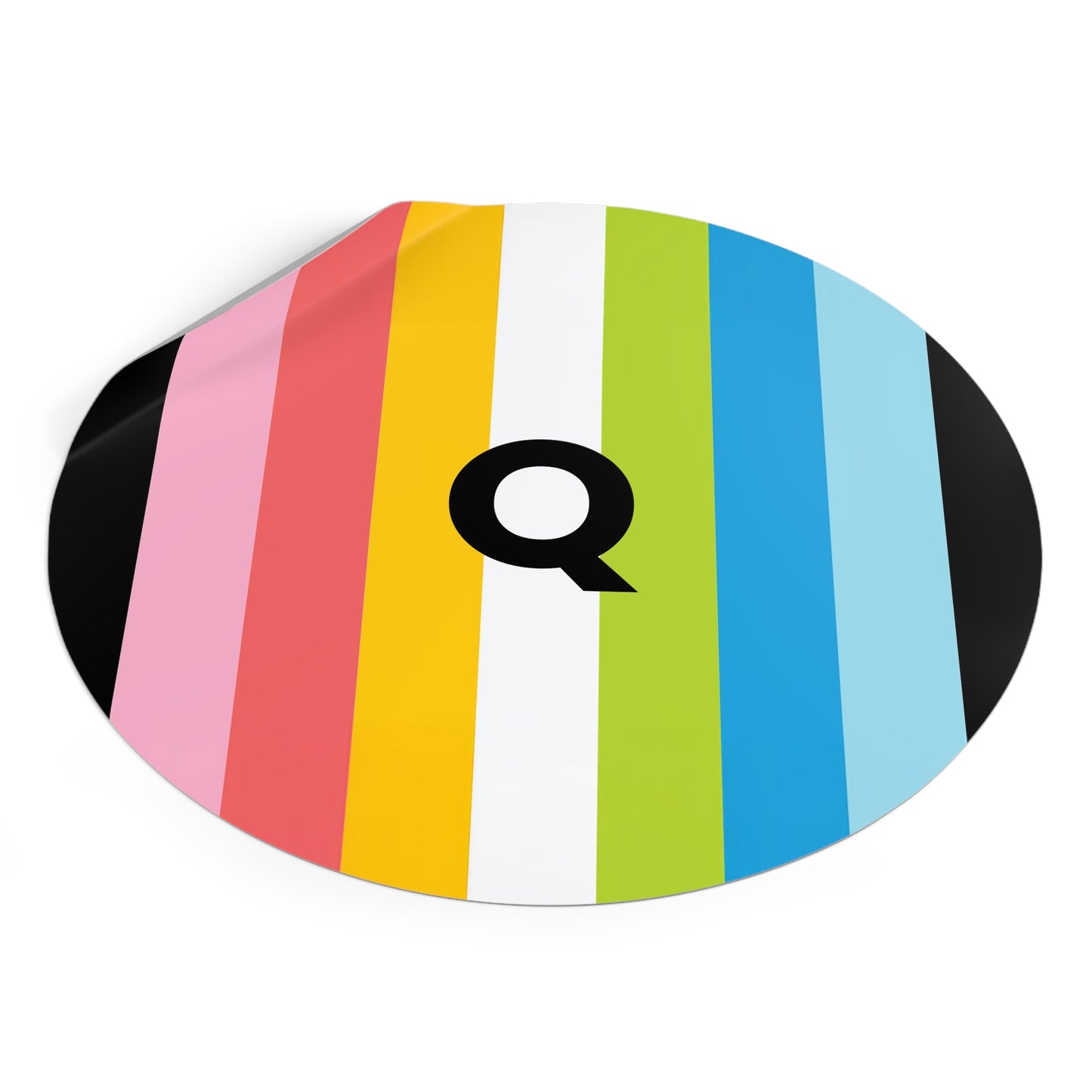 "Q" Queer Pride Flag Vinyl Sticker
