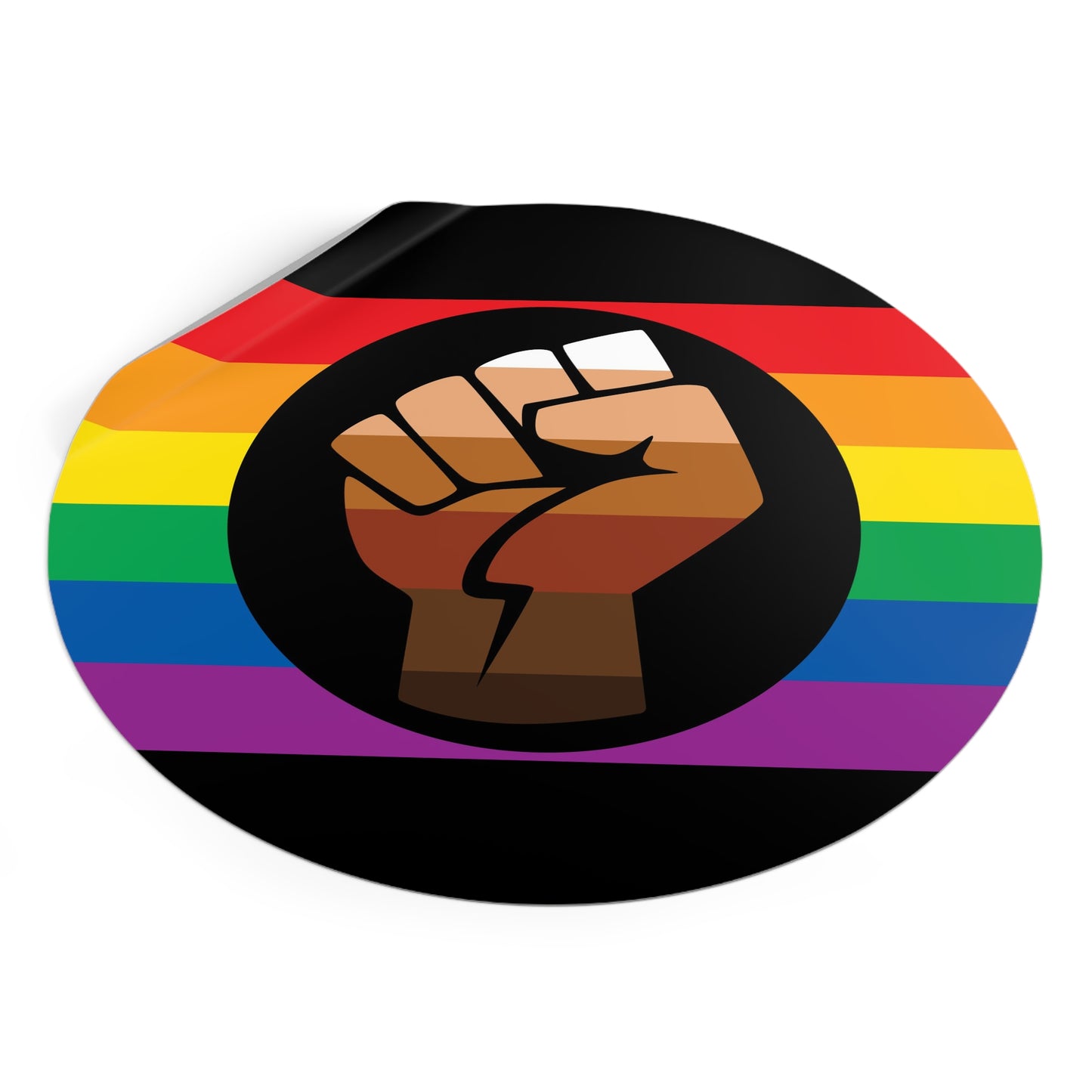 Queer POC Gay Pride Flag Vinyl Sticker