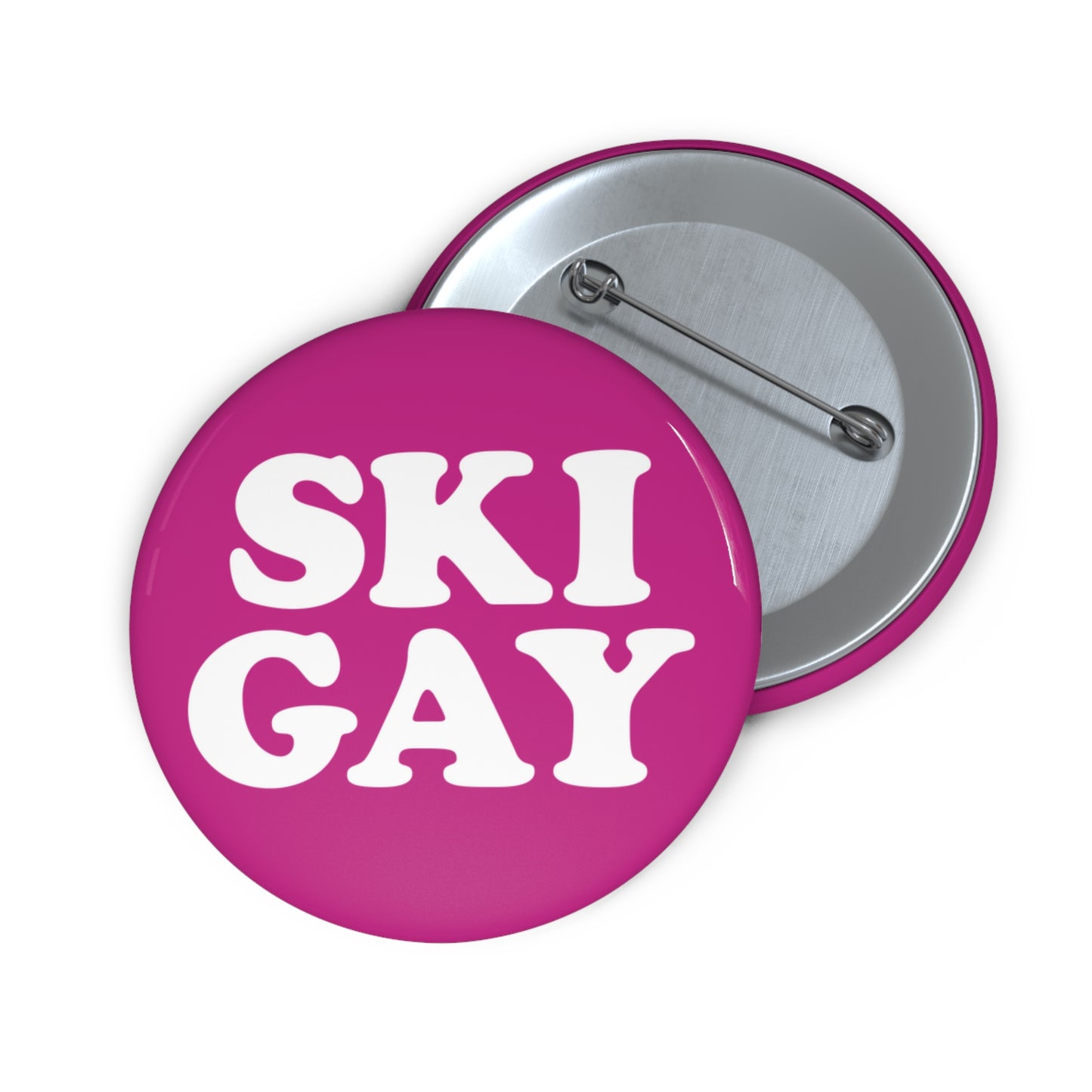 SKI GAY Pin Button