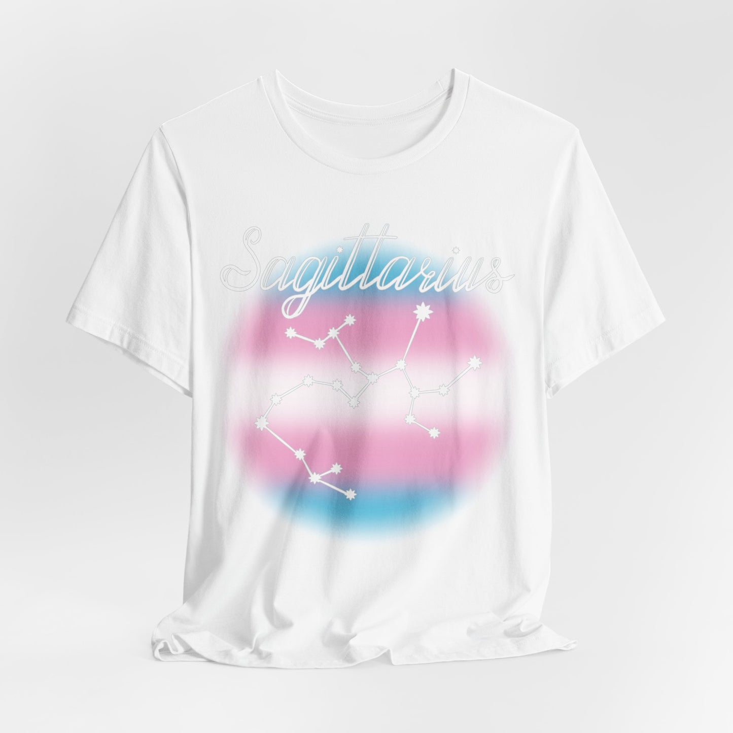 Sagittarius Constellation T-shirt, Astrology, Transgender Pride Flag
