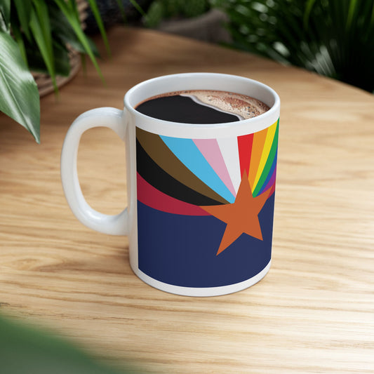 Arizona Rainbow Pride Flag "UNITED" Ceramic Mug