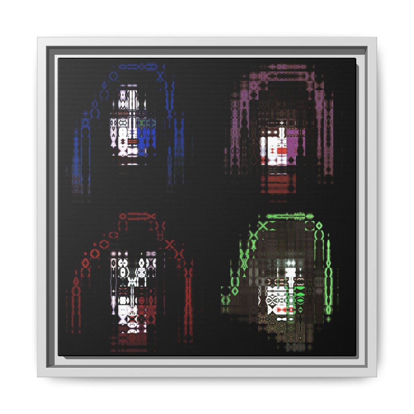 Knights In Satan's Service, Band Portrait Collage Art — Matte Canvas, Framed (Multi-color options)