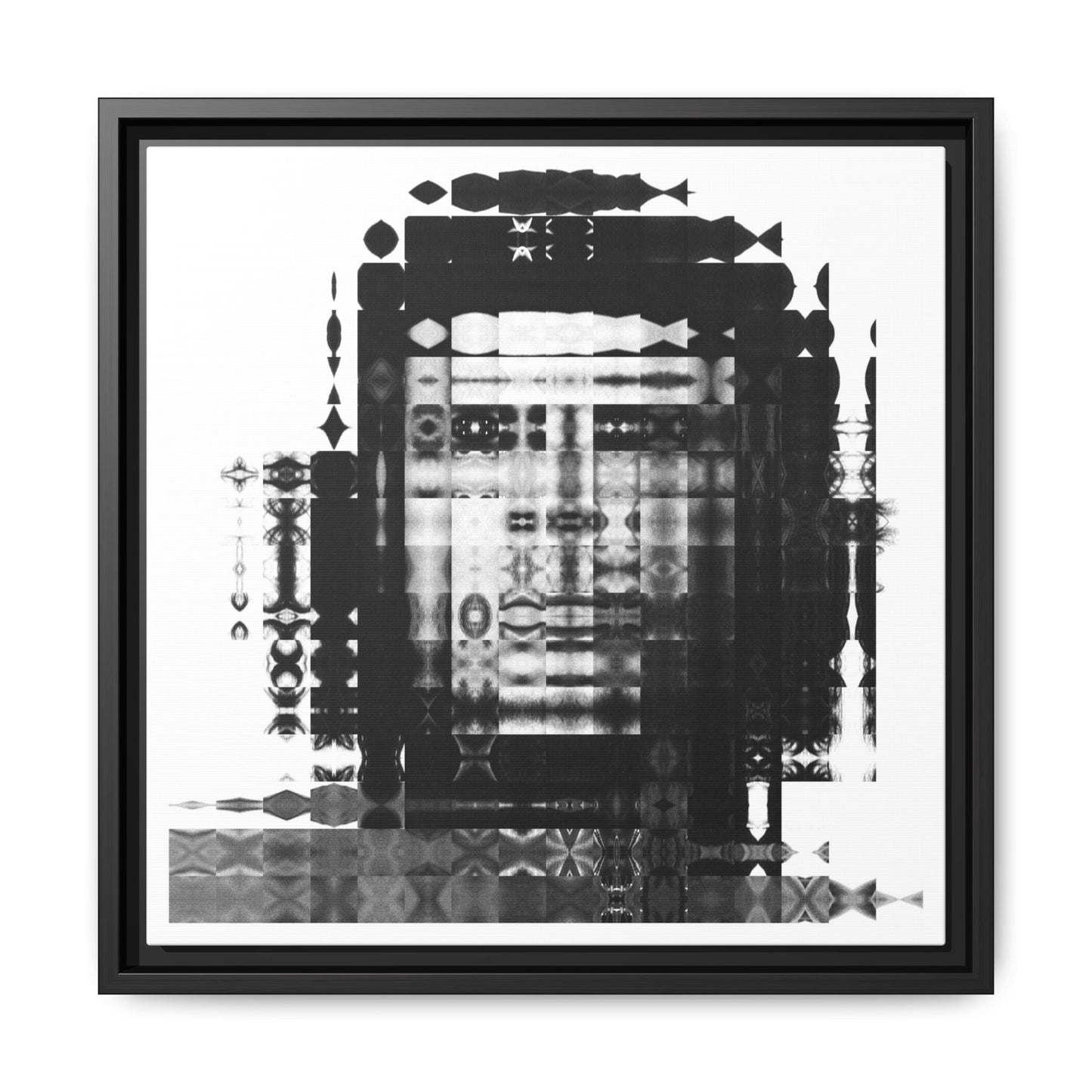 Iconic Revolutionary Che Guevera Abstract Portrait Collage Art — Matte Canvas, Framed (Multi-color options)