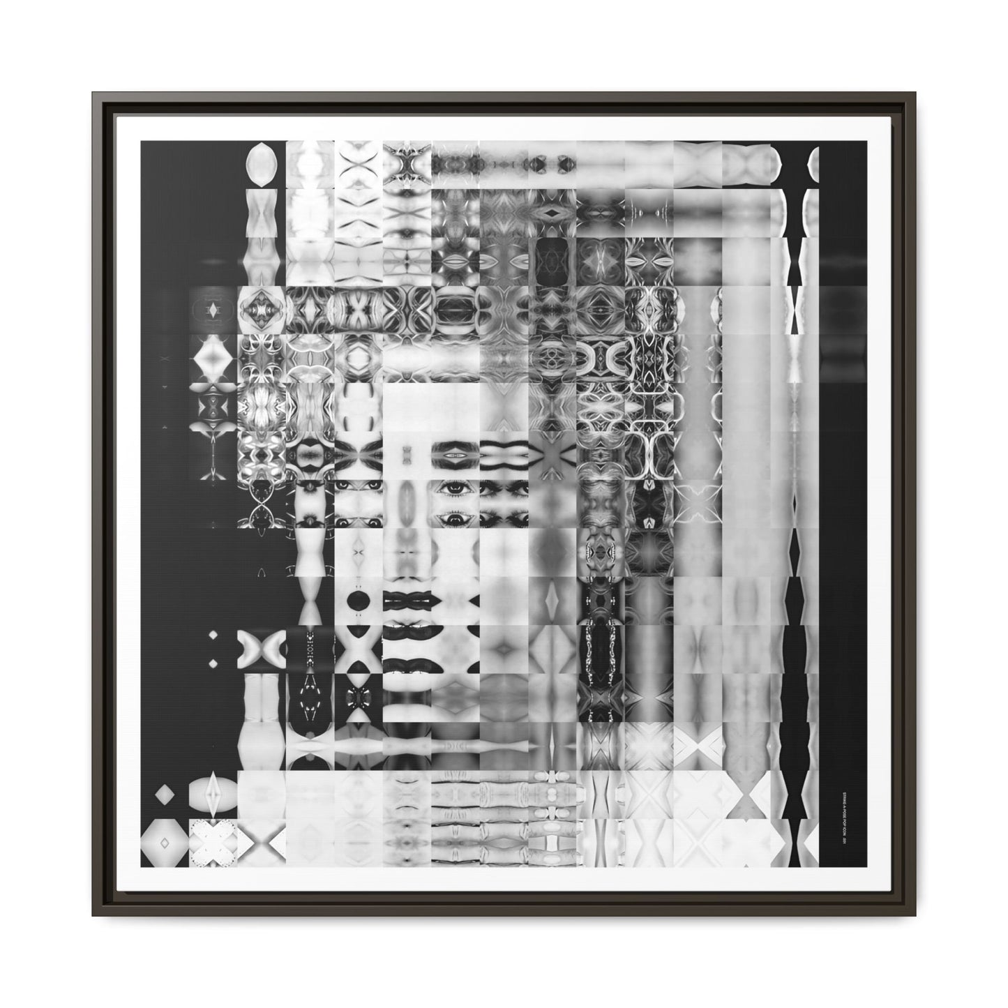 Strike-a-Pose Pop Icon Abstract Portrait Collage Art — Matte Canvas, Framed (Multi-color options)
